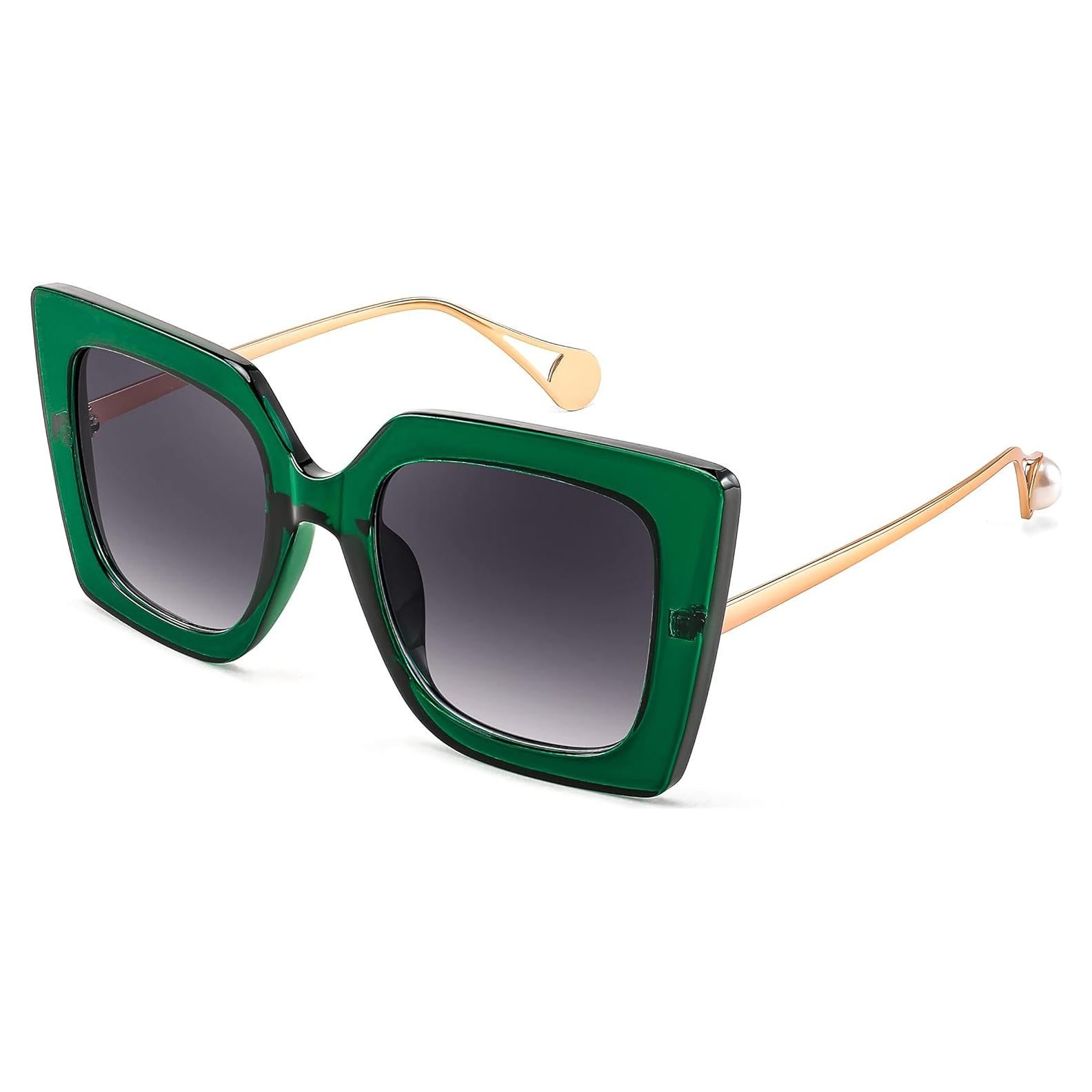 Gafas de Sol FEISEDY Ojo de Gato UV400 Verde Claro