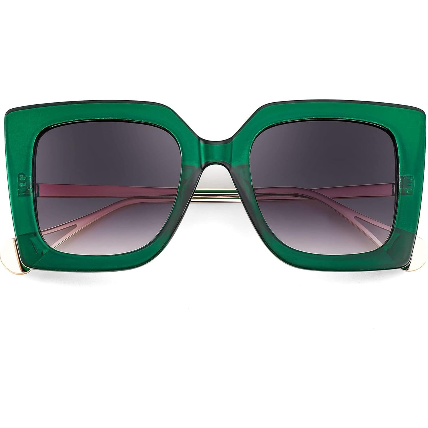 Gafas de Sol FEISEDY Ojo de Gato UV400 Verde Claro