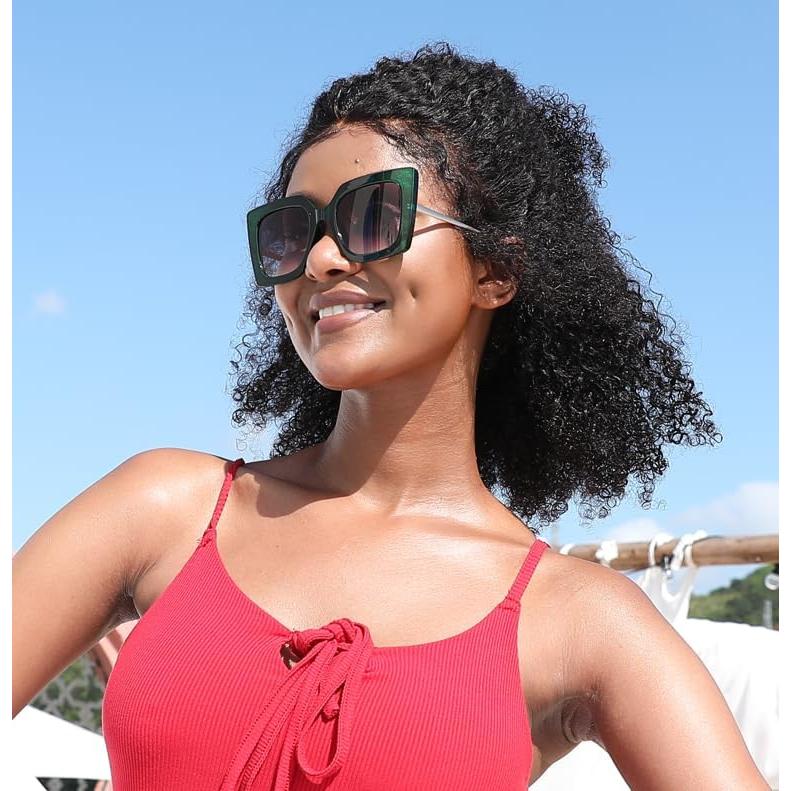 Gafas de Sol FEISEDY Ojo de Gato UV400 Verde Claro