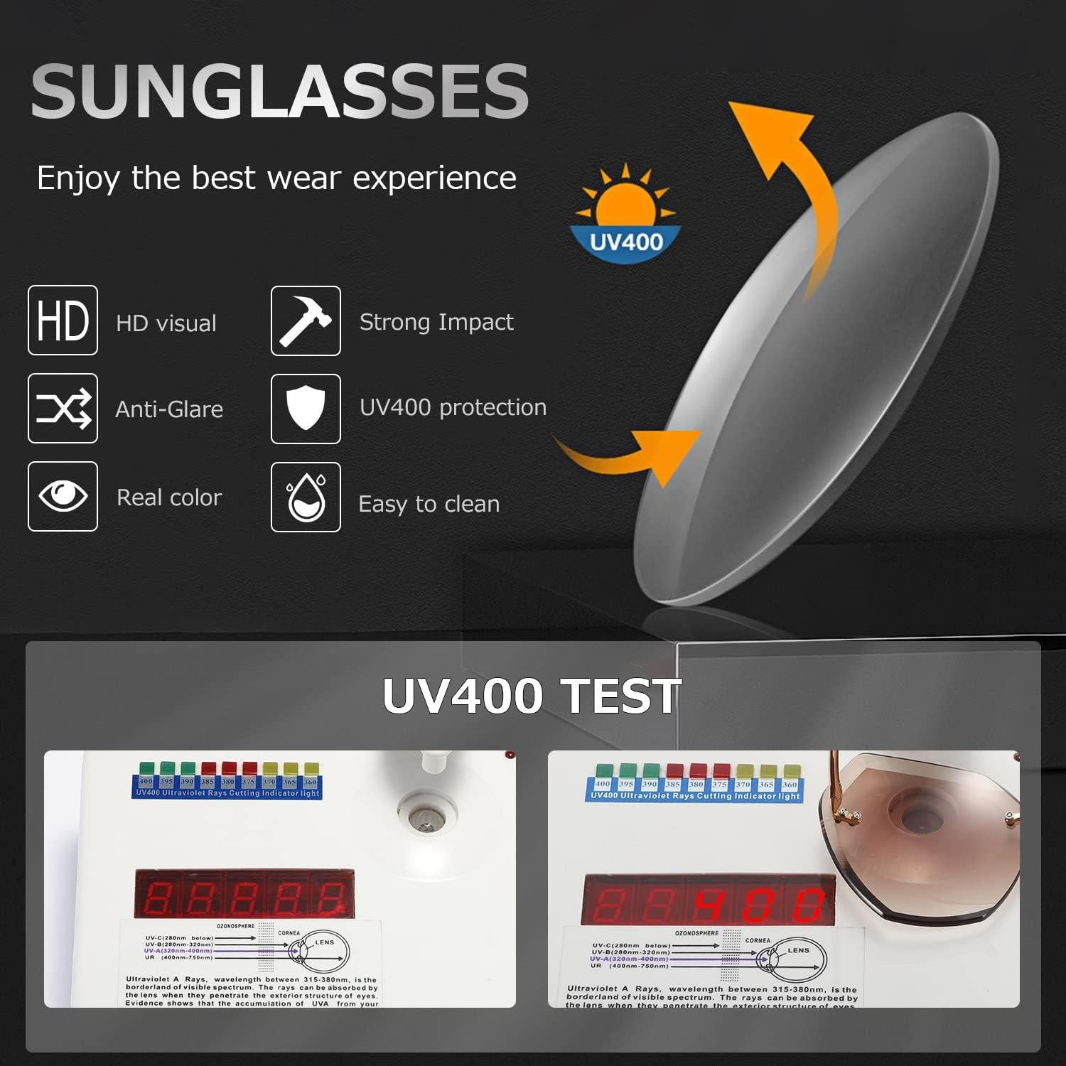 Gafas de sol AEVOGUE Vision para mujeres UV400 sin montura