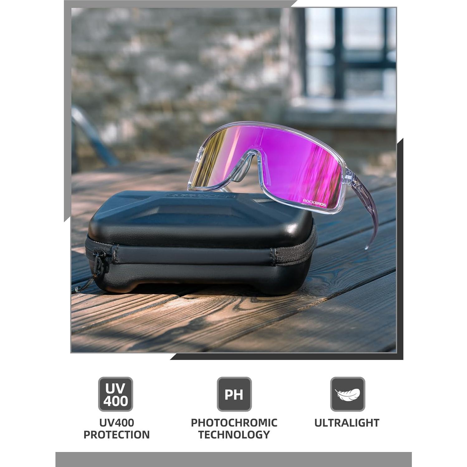 Gafas de sol fotochromáticas ROCKBROS UV400 para ciclismo