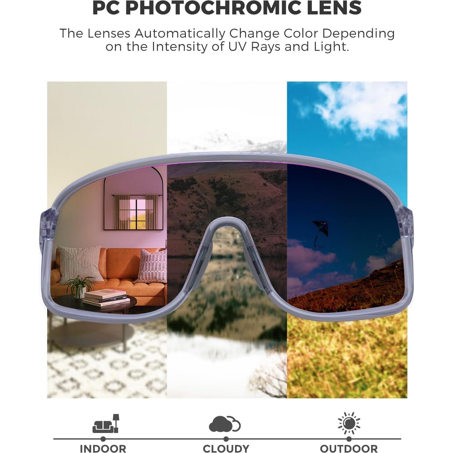 Gafas de sol fotochromáticas ROCKBROS UV400 para ciclismo