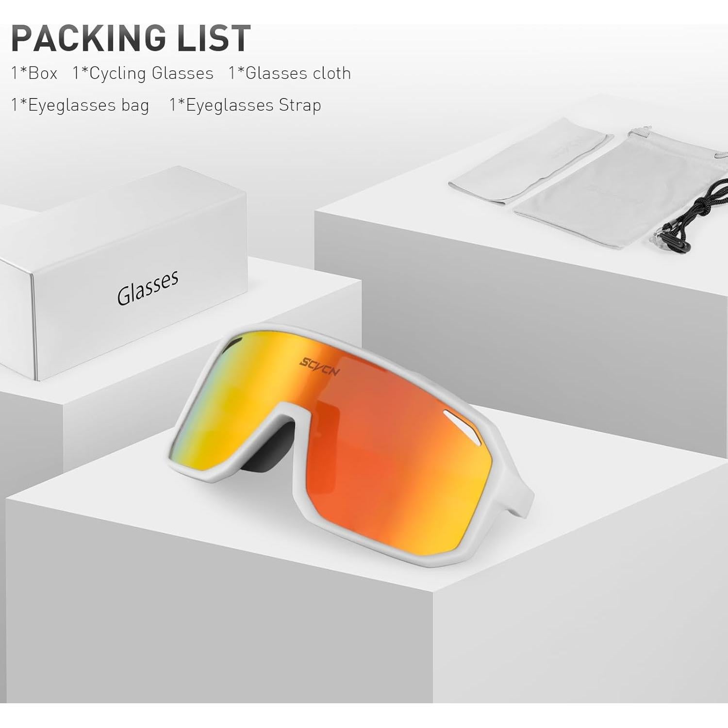 Gafas de Ciclismo SCVCN DZ-S62 UV400 Lentes de Policarbonato