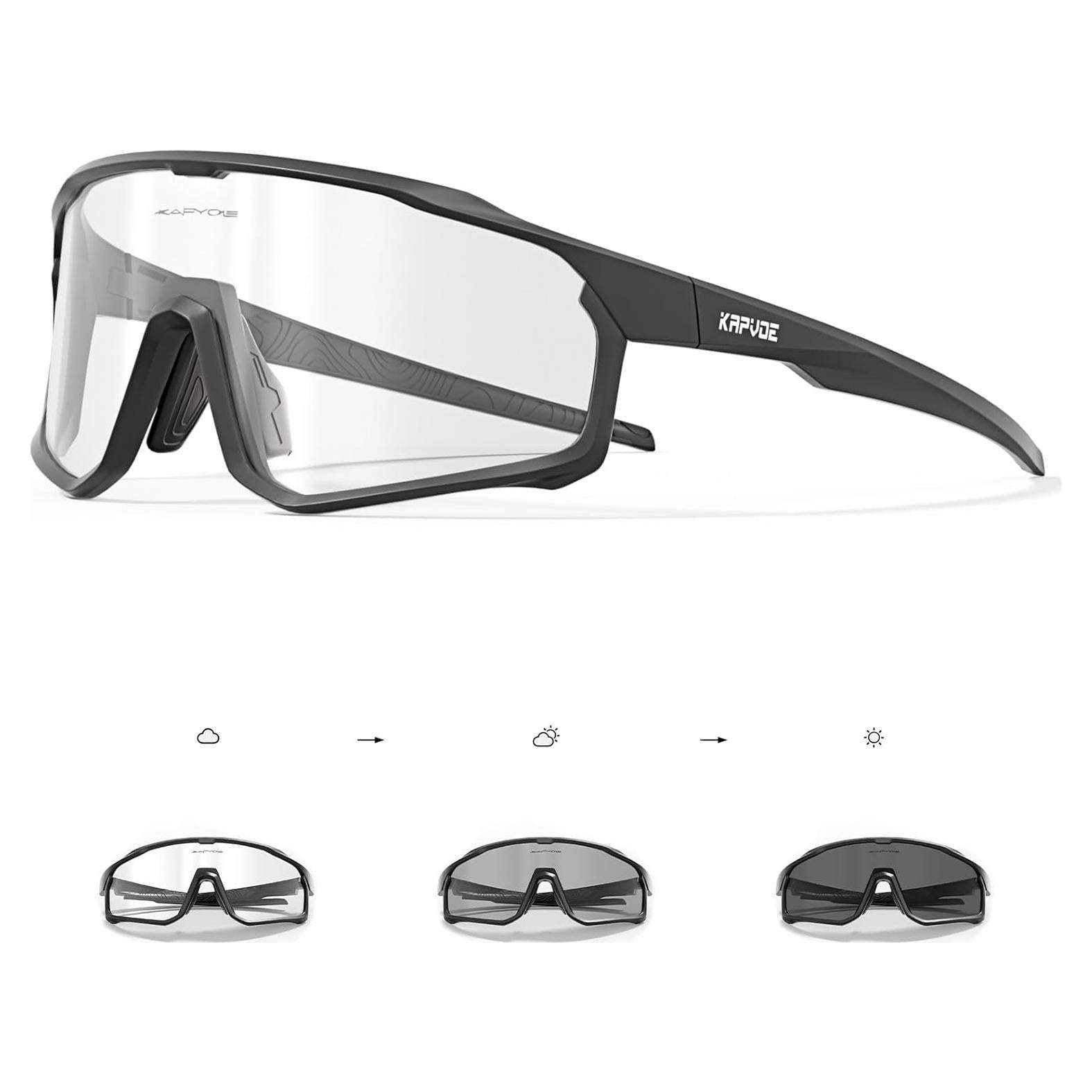 Gafas de Ciclismo KAPVOE Fotoquímicas UV400 para MTB