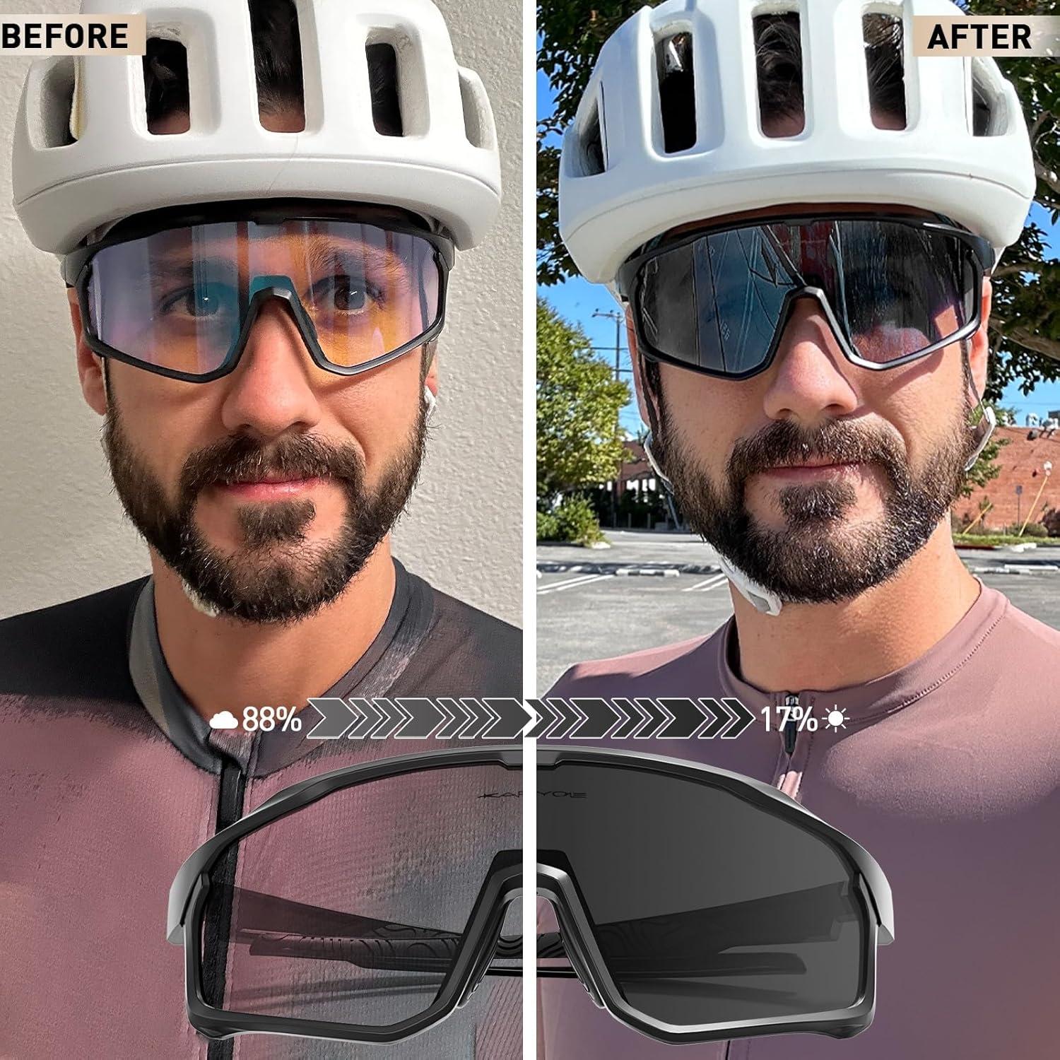 Gafas de Ciclismo KAPVOE Fotoquímicas UV400 para MTB