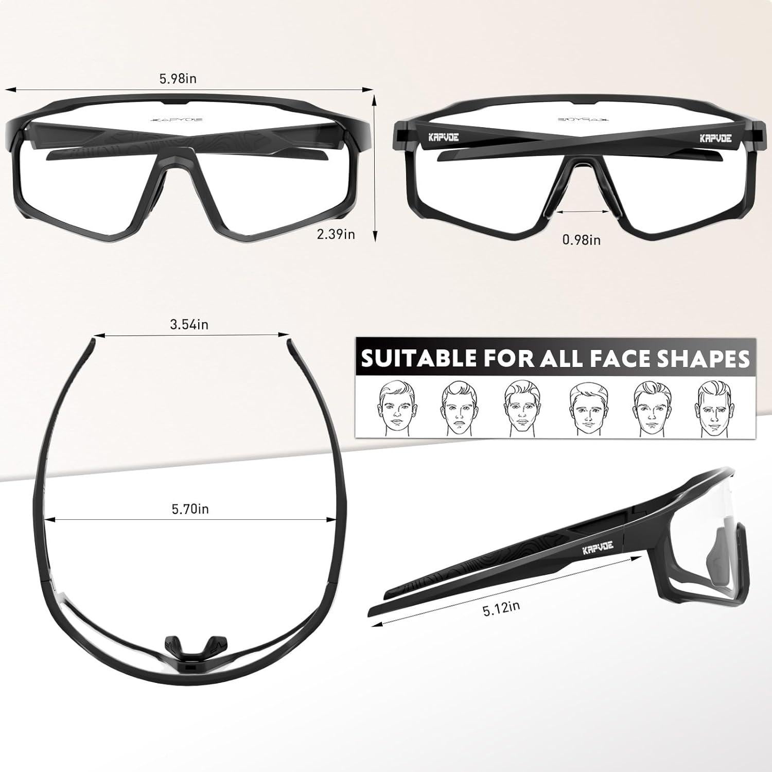 Gafas de Ciclismo KAPVOE Fotoquímicas UV400 para MTB