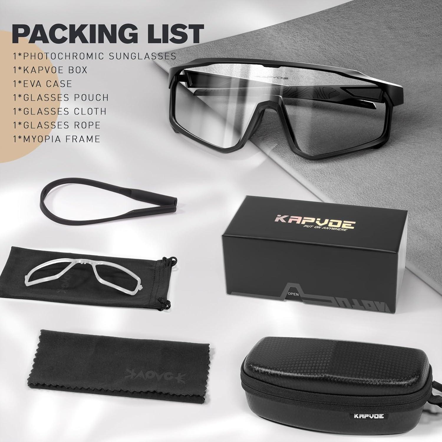 Gafas de Ciclismo KAPVOE Fotoquímicas UV400 para MTB