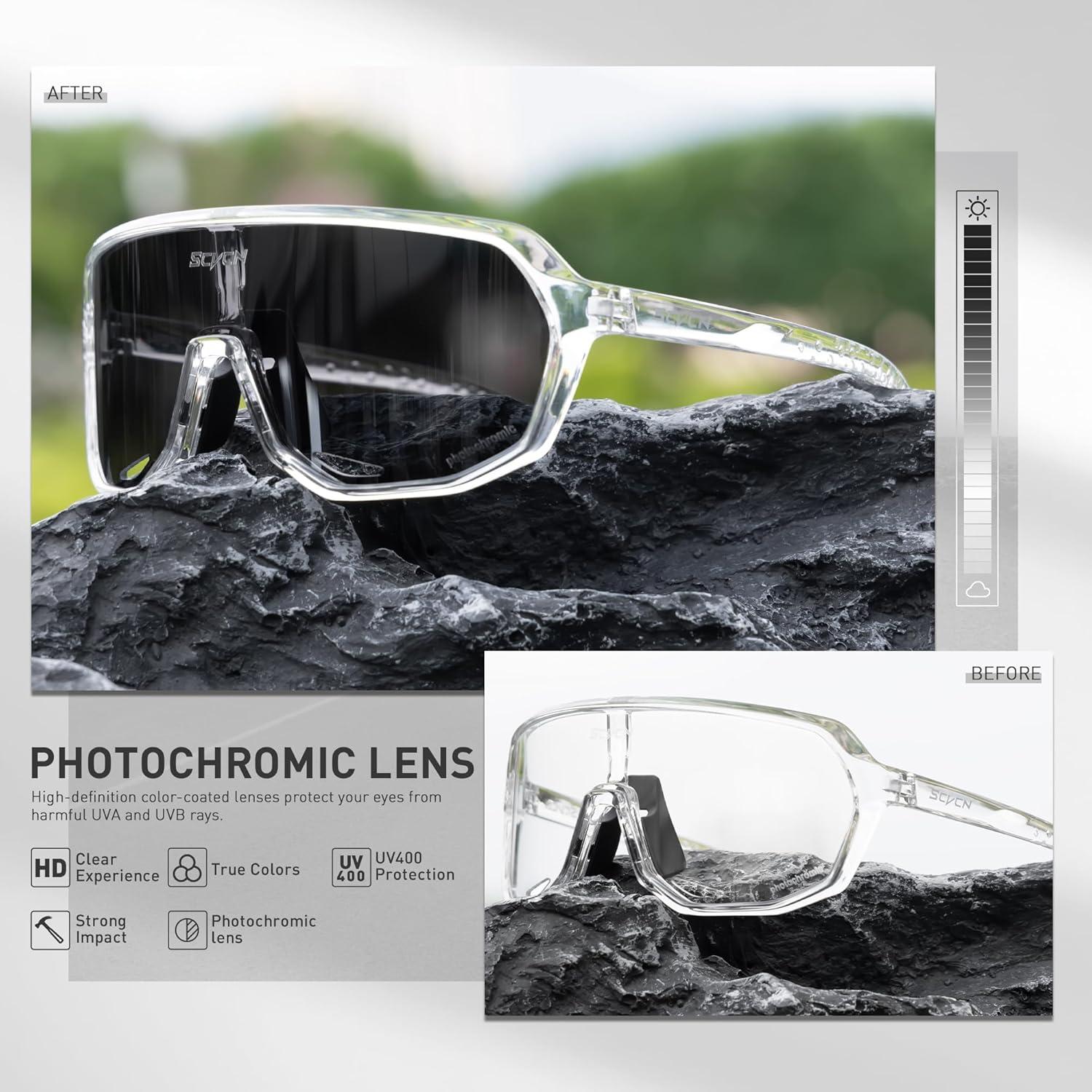 Gafas de Ciclismo SCVCN Fotoquímicas UV400 Antideslizantes