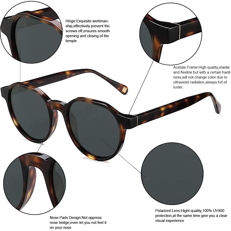 Gafas de sol polarizadas VentiVenti redondas 52mm unisex