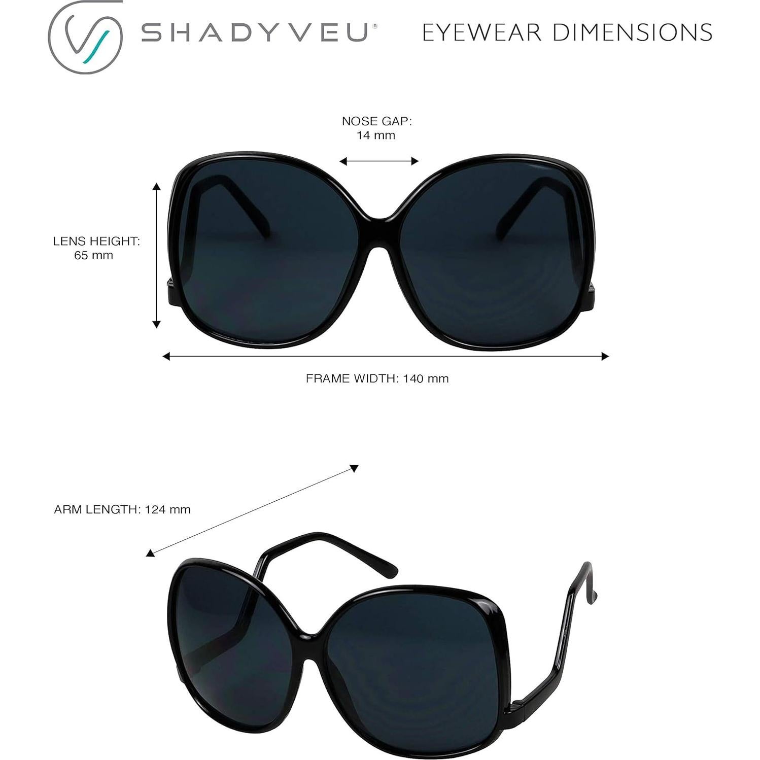 Gafas de sol grandes ShadyVEU cuadradas con protección UV