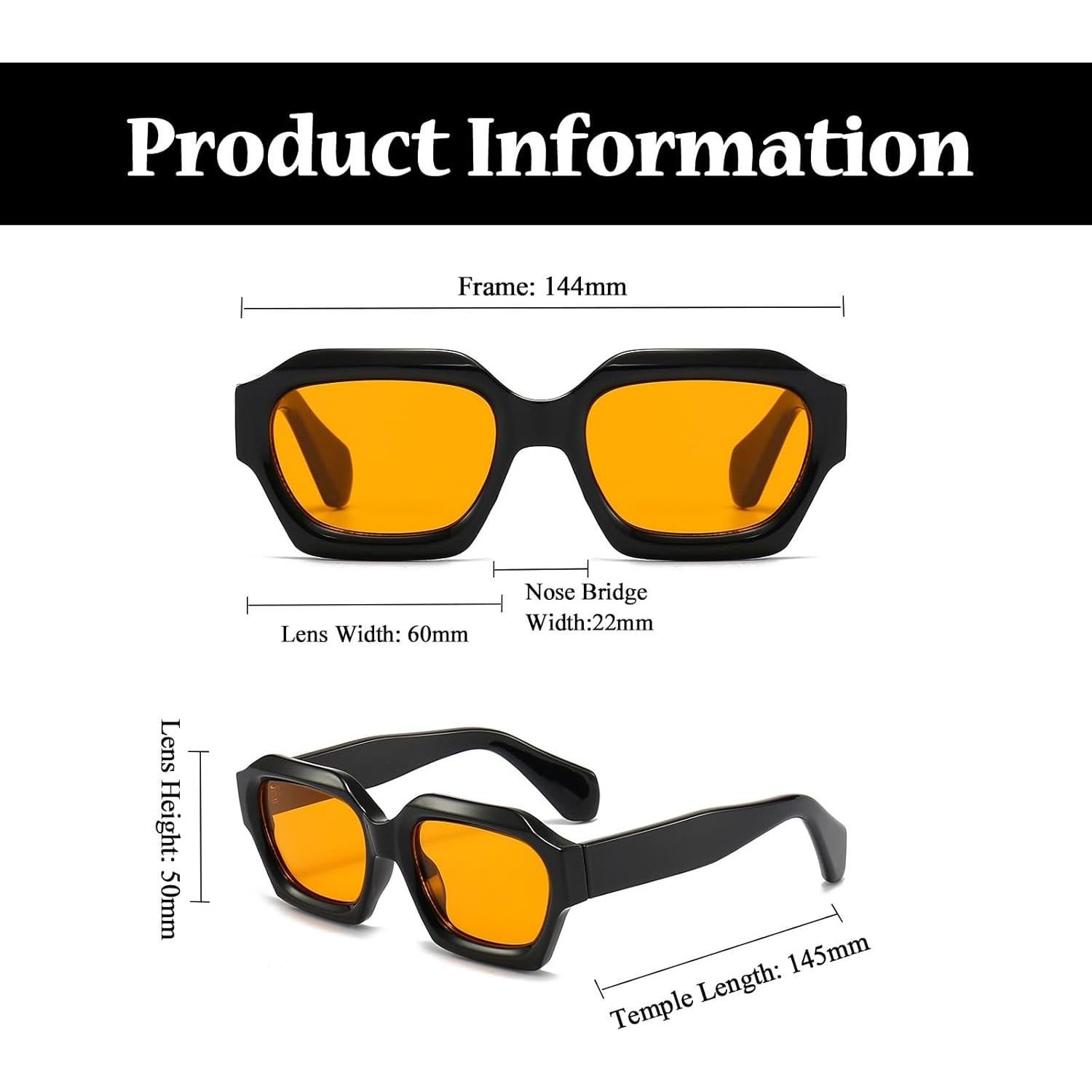 Gafas de Sol Retro Hexagonales LJCZKA UV400 Unisex