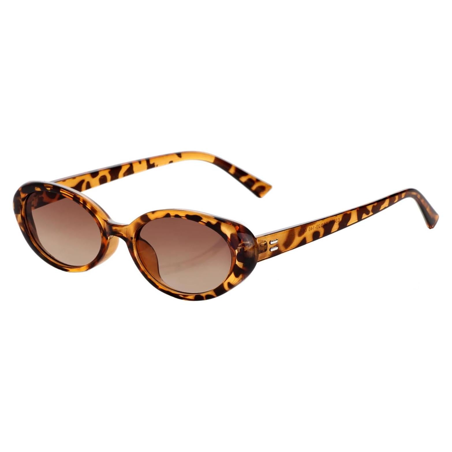 Gafas de sol ovaladas retro UV400 para mujeres y hombres