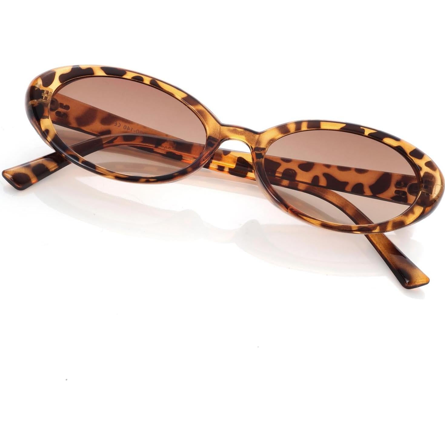 Gafas de sol ovaladas retro UV400 para mujeres y hombres