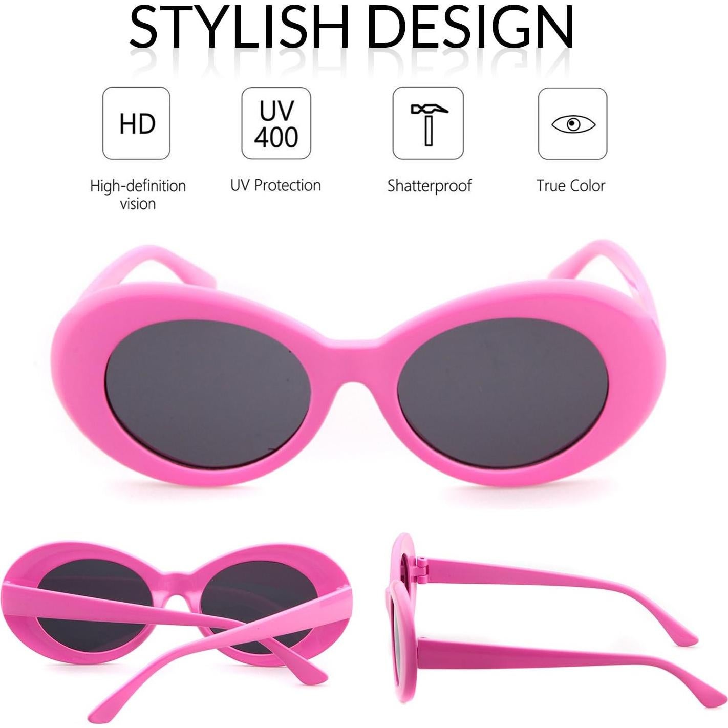 GIFIORE Gafas de Sol Ovaladas Retro UV400 Unisex 2 Colores