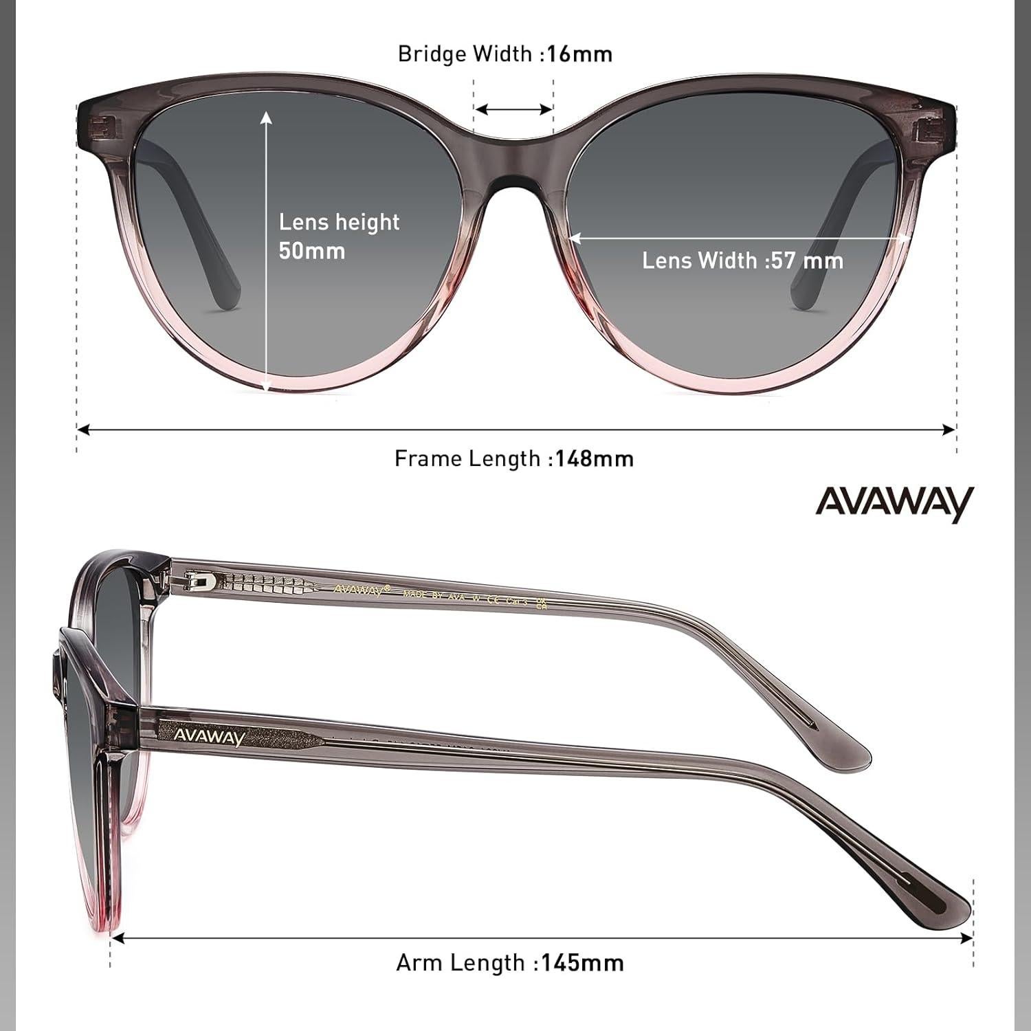 Gafas de sol AVAWAY polarizadas UV 100% para mujeres