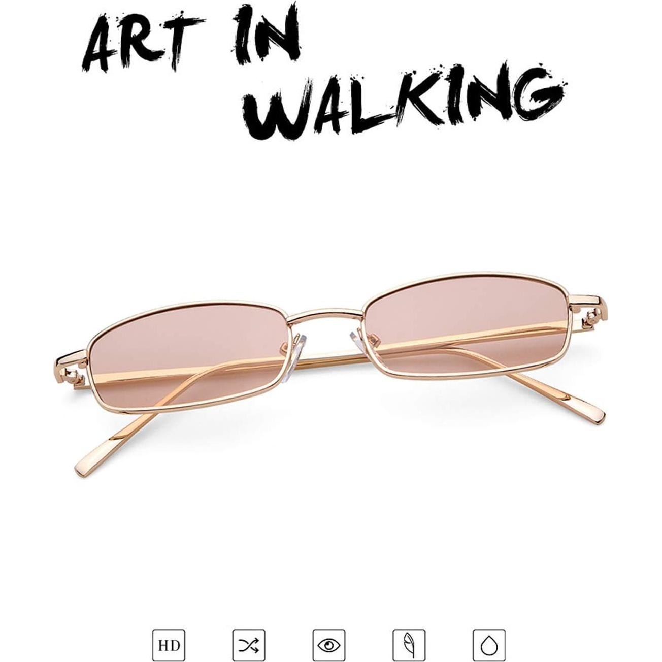 Gafas de Sol Rectangulares ADE WU UV400 Retro Unisex