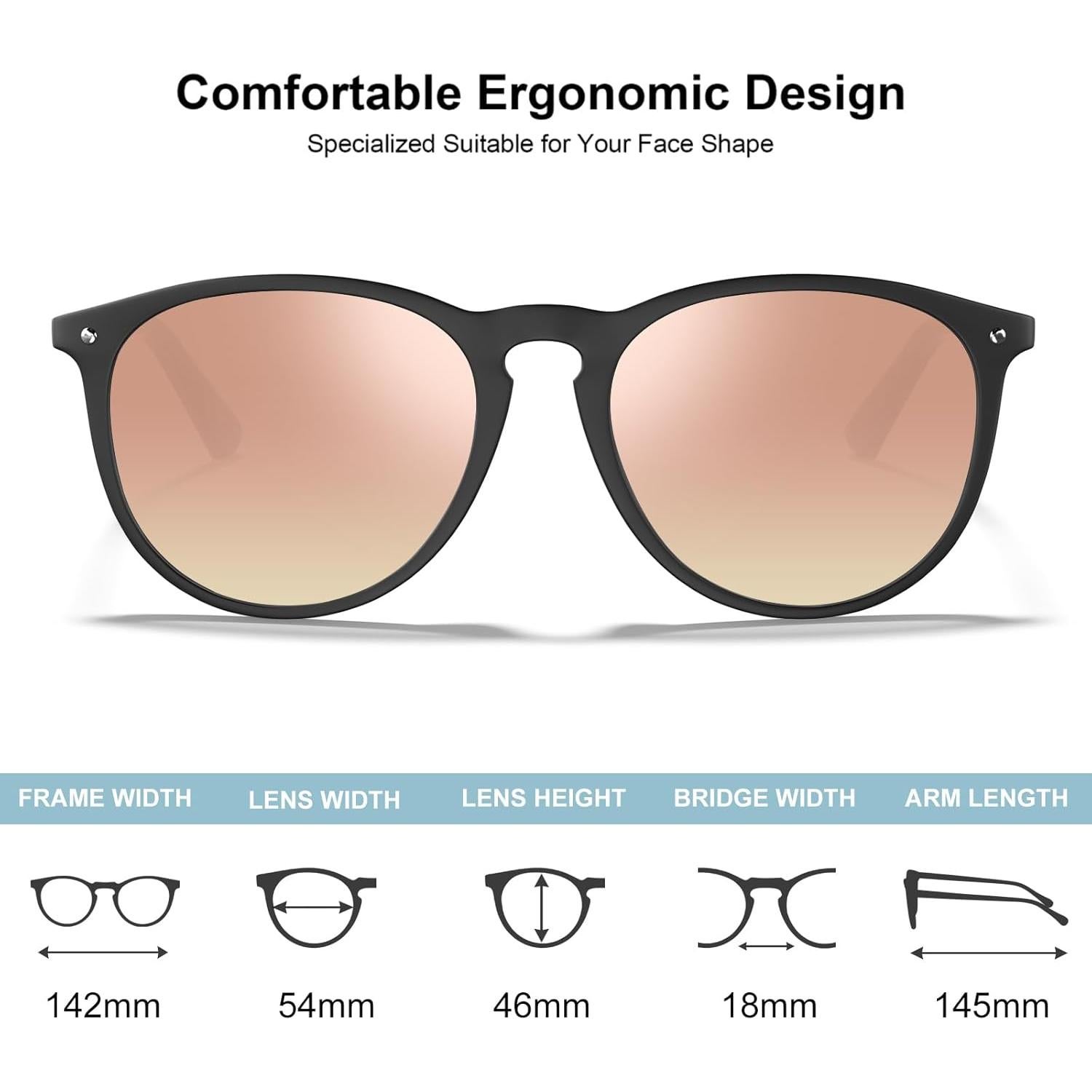 Gafas de sol CARFIA UV400 polarizadas para mujeres CA5100