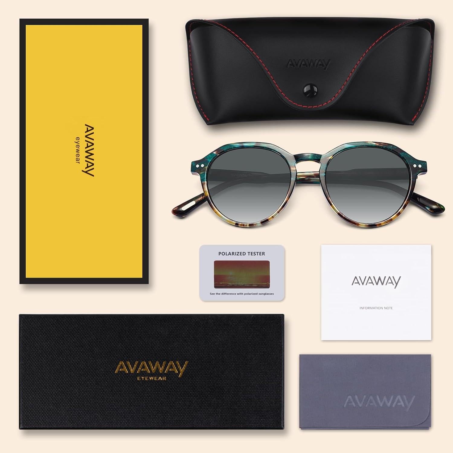 Gafas de sol AVAWAY para mujer estilo vintage protección UV