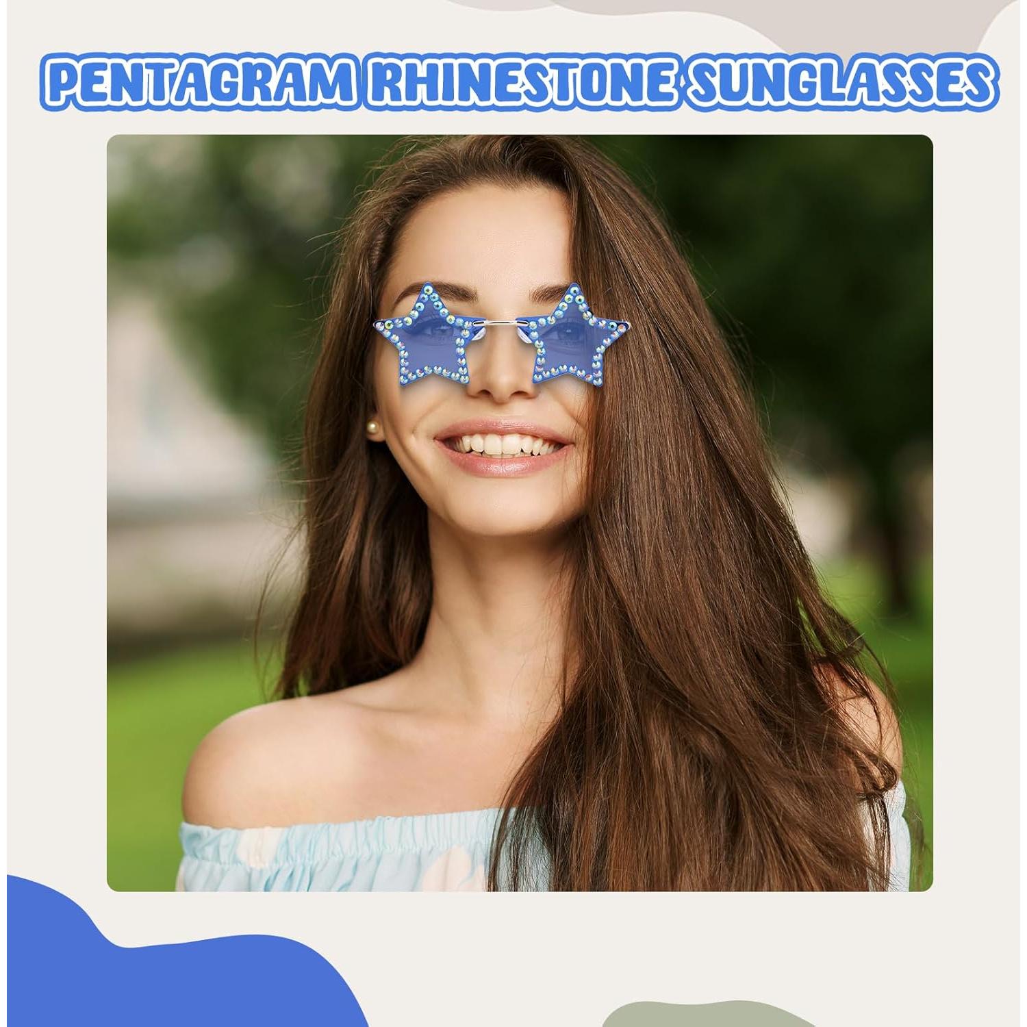 Gafas de sol estrella unisex con cristales brillantes