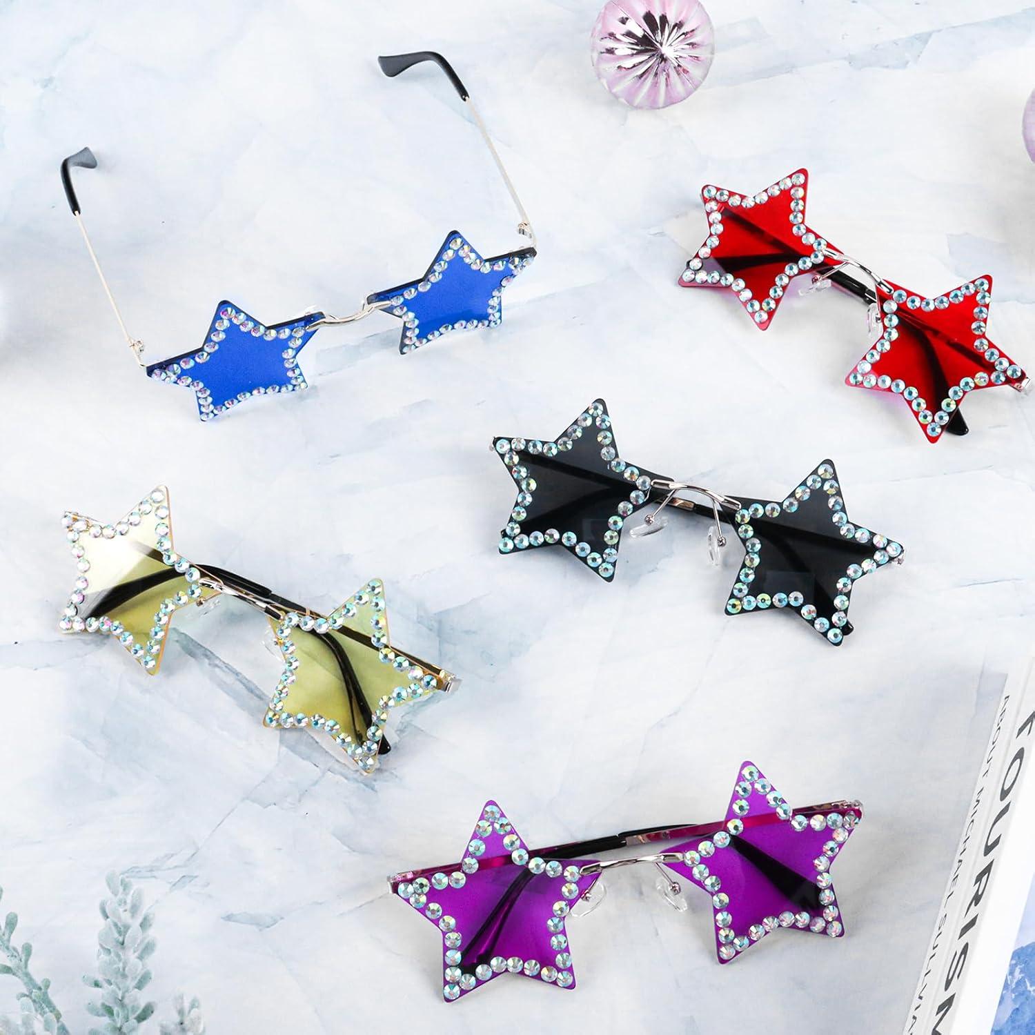 Gafas de sol estrella unisex con cristales brillantes