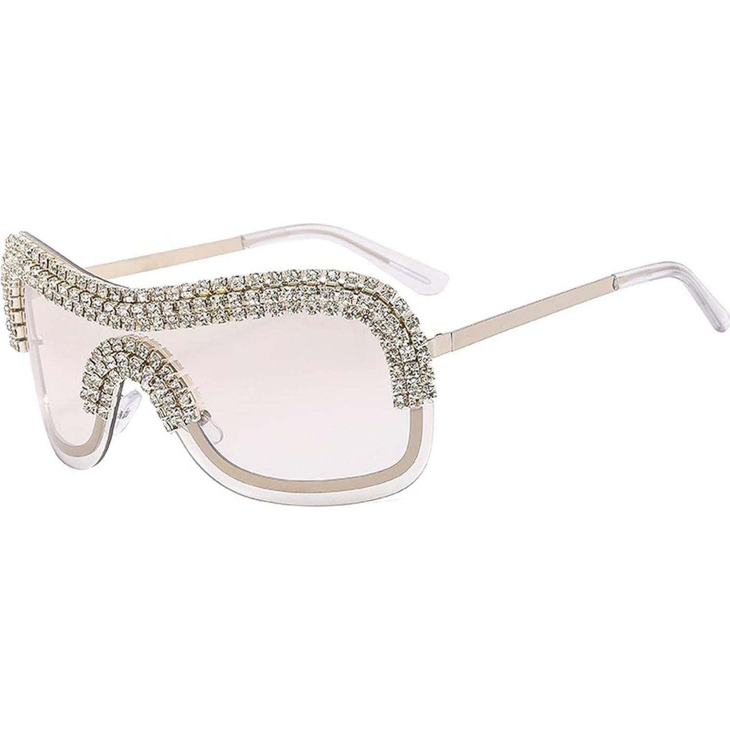Gafas de Sol Y2K Oversized Metalizadas con Strass