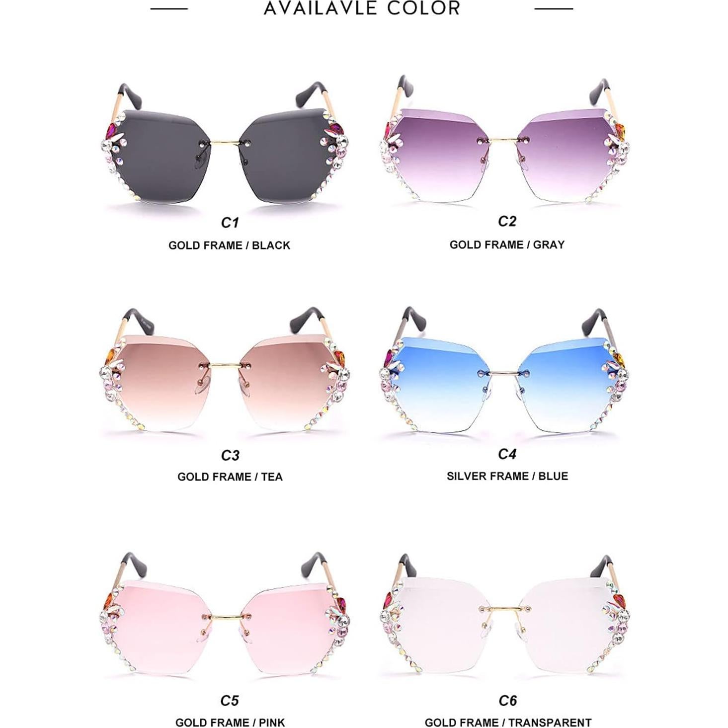Gafas de Sol Cuadradas Willochra UV400 para Mujeres