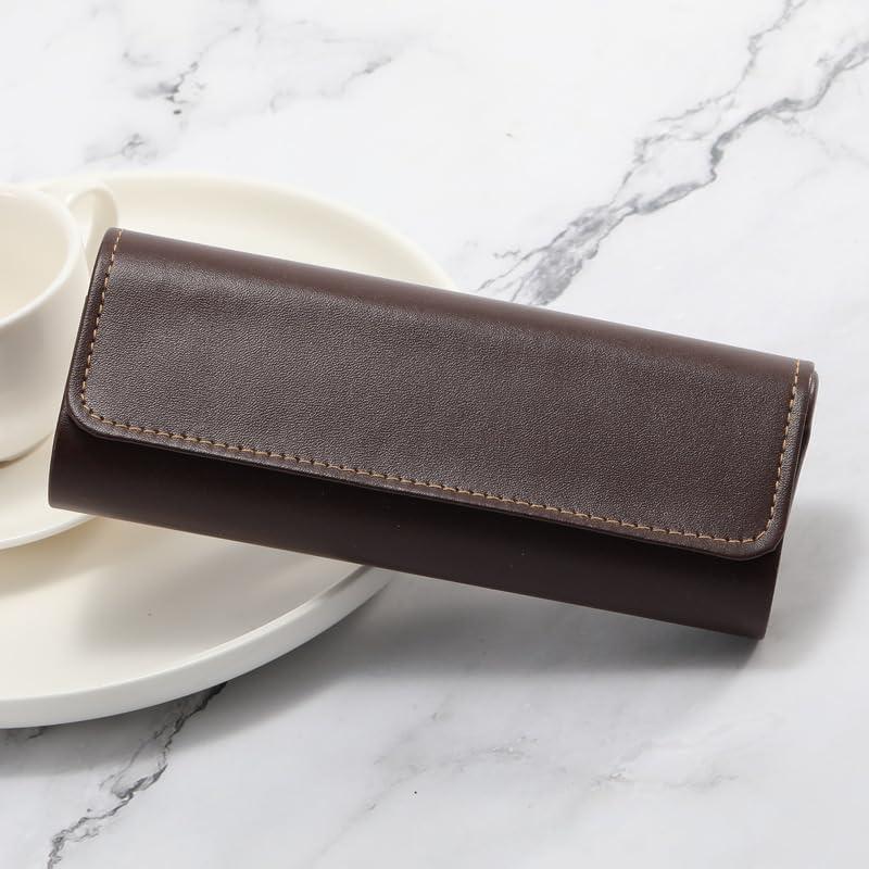 Estuche Duro para Gafas HSYMQ 3 Piezas Cuero Negro