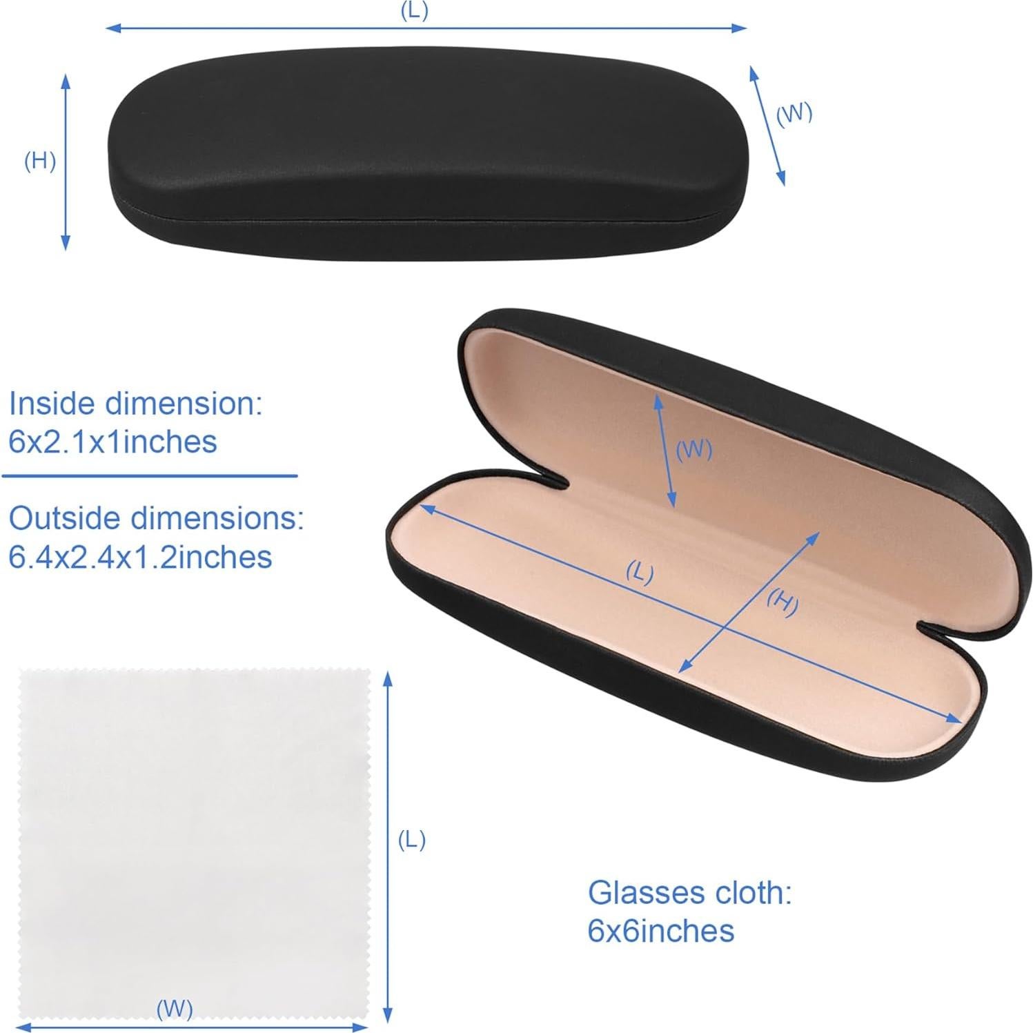 Estuche Duro para Gafas Joyberg, Paquete de 2, Negro