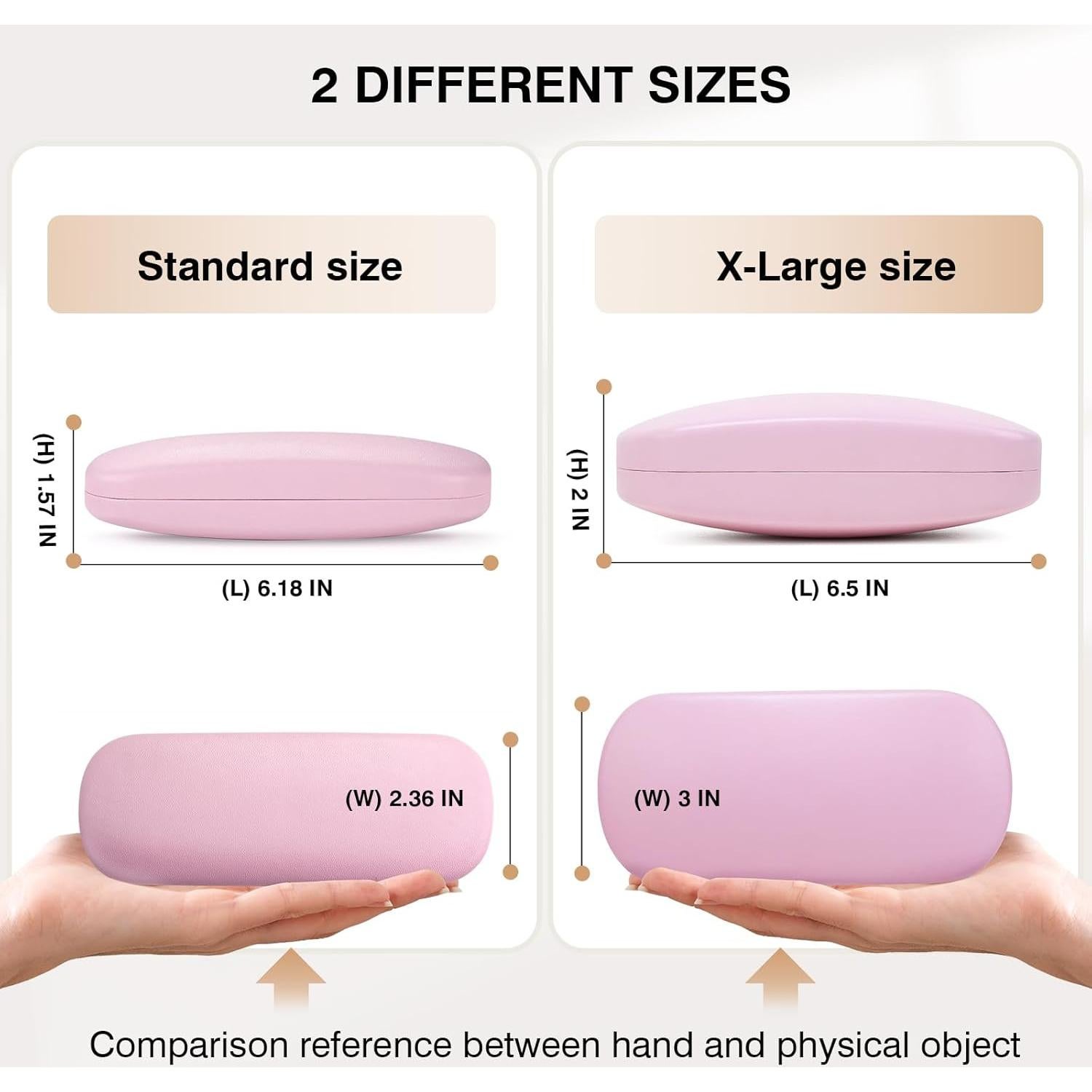 Estuche Duro Marvolia para Gafas de Sol - PU Cuero Rosa