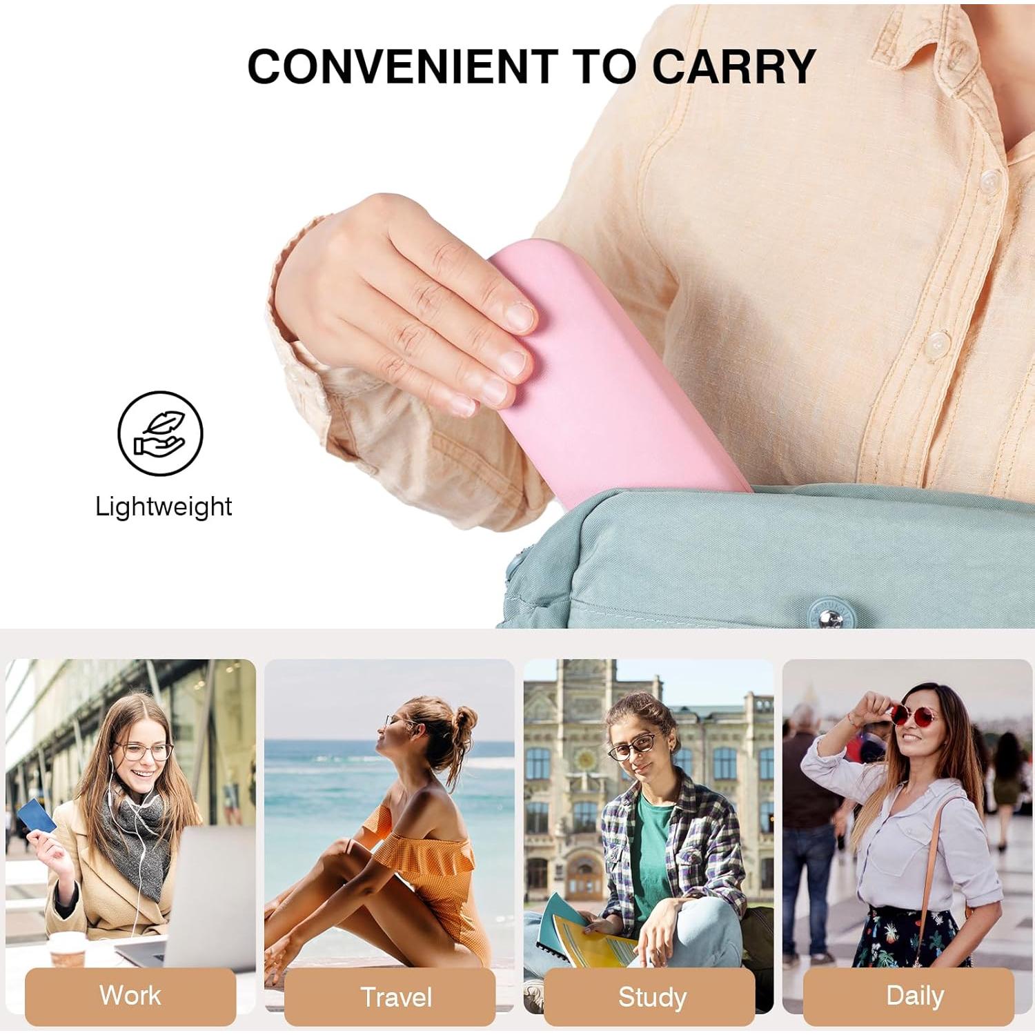 Estuche Duro Marvolia para Gafas de Sol - PU Cuero Rosa