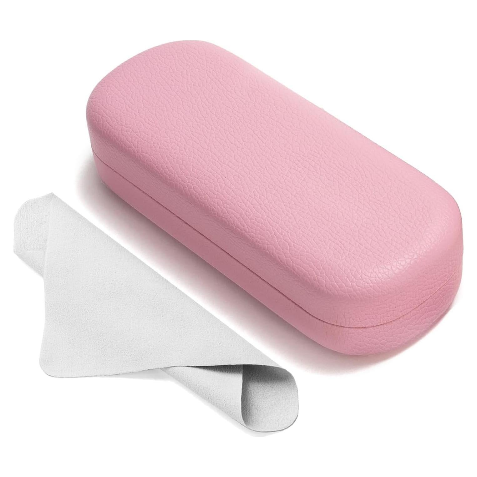 Estuche Duro para Gafas Marvolia Rosa con Paño de Limpieza