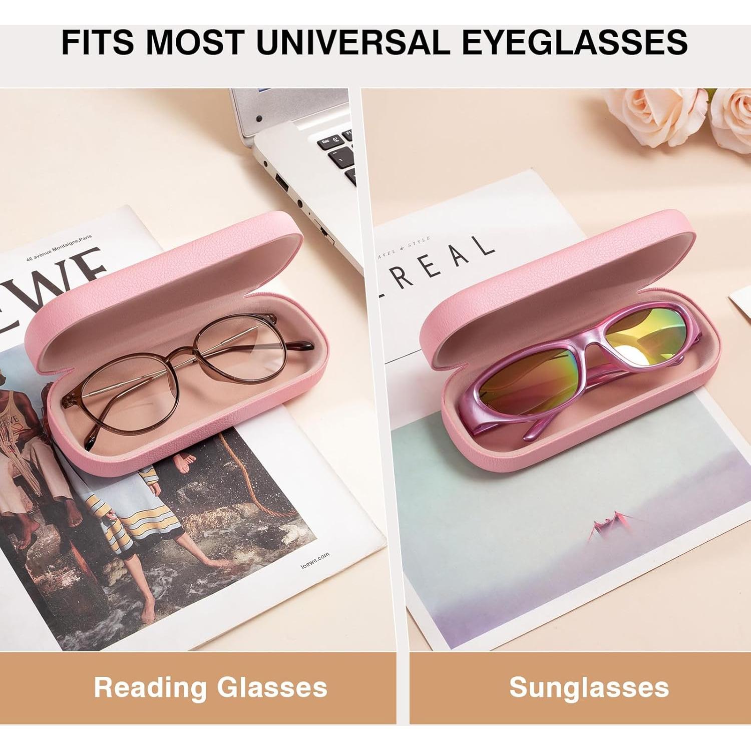 Estuche Duro para Gafas Marvolia Rosa con Paño de Limpieza