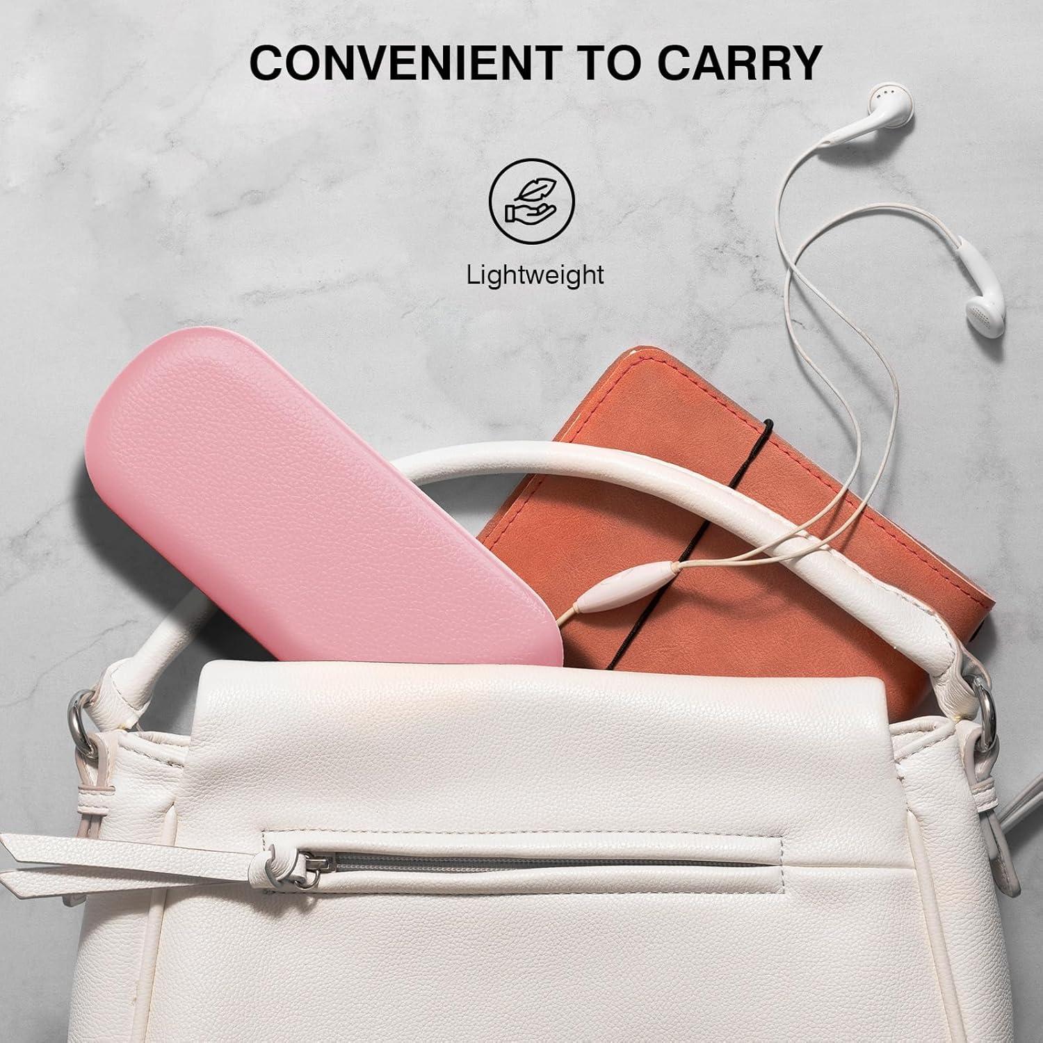 Estuche Duro para Gafas Marvolia Rosa con Paño de Limpieza