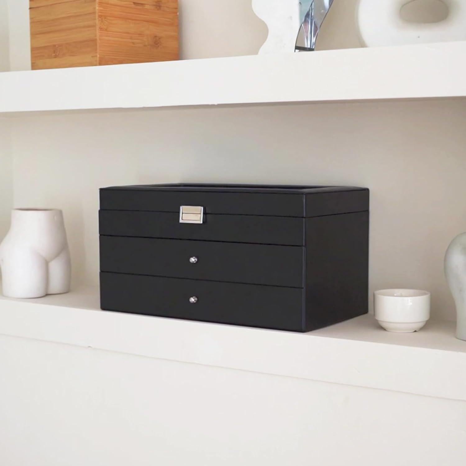 Organizador de Gafas ProCase 18 Ranuras Cuero Negro