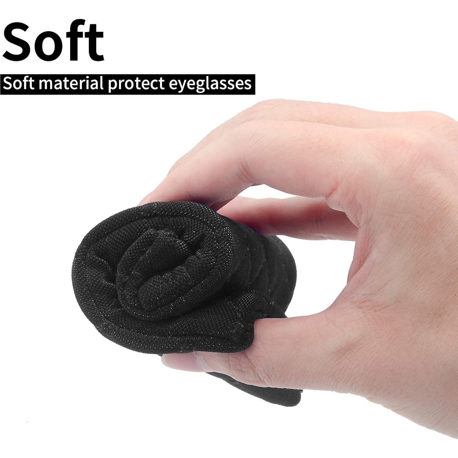 Estuche para Gafas Negro Doble Cristal con Paño de Limpieza