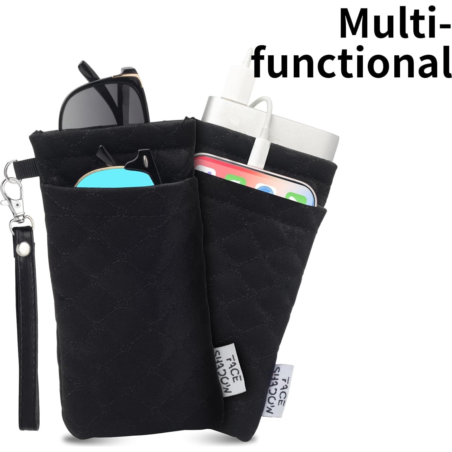 Estuche para Gafas Negro Doble Cristal con Paño de Limpieza