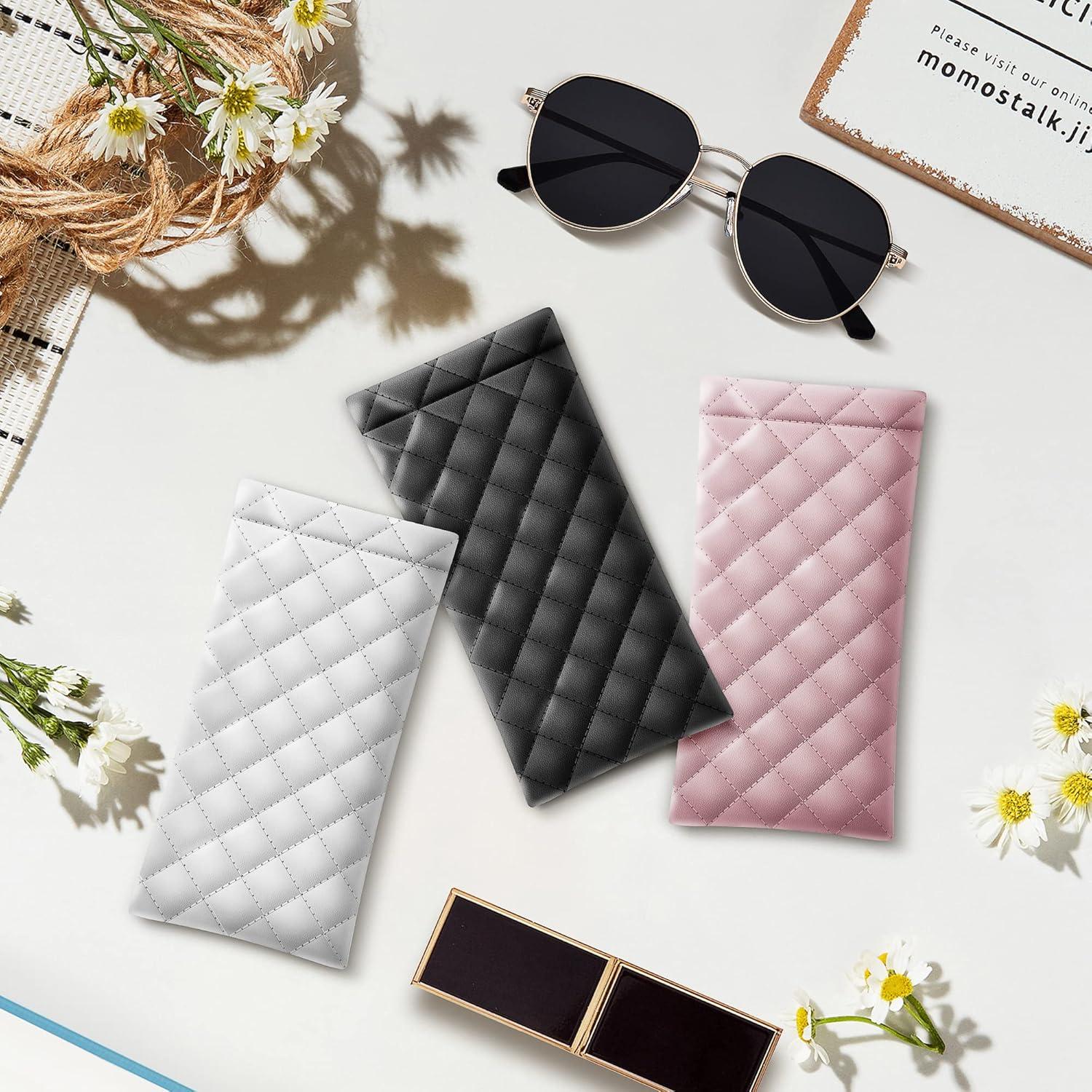 Estuche de Gafas Suave PU - Bolsa Organizador 2 Piezas