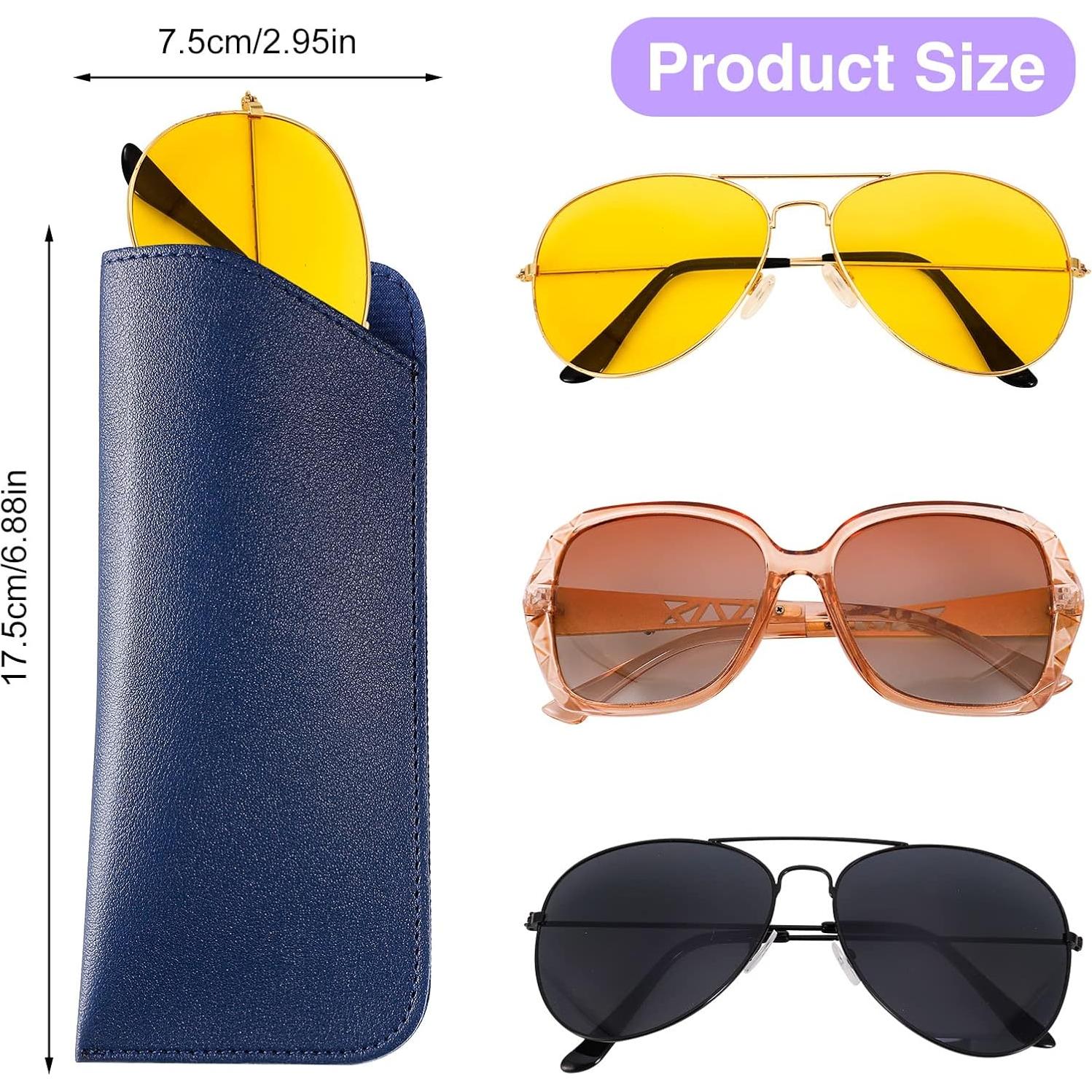 Fundas de Gafas CREPUSCOLO 6 Pack Suaves y Ligeras