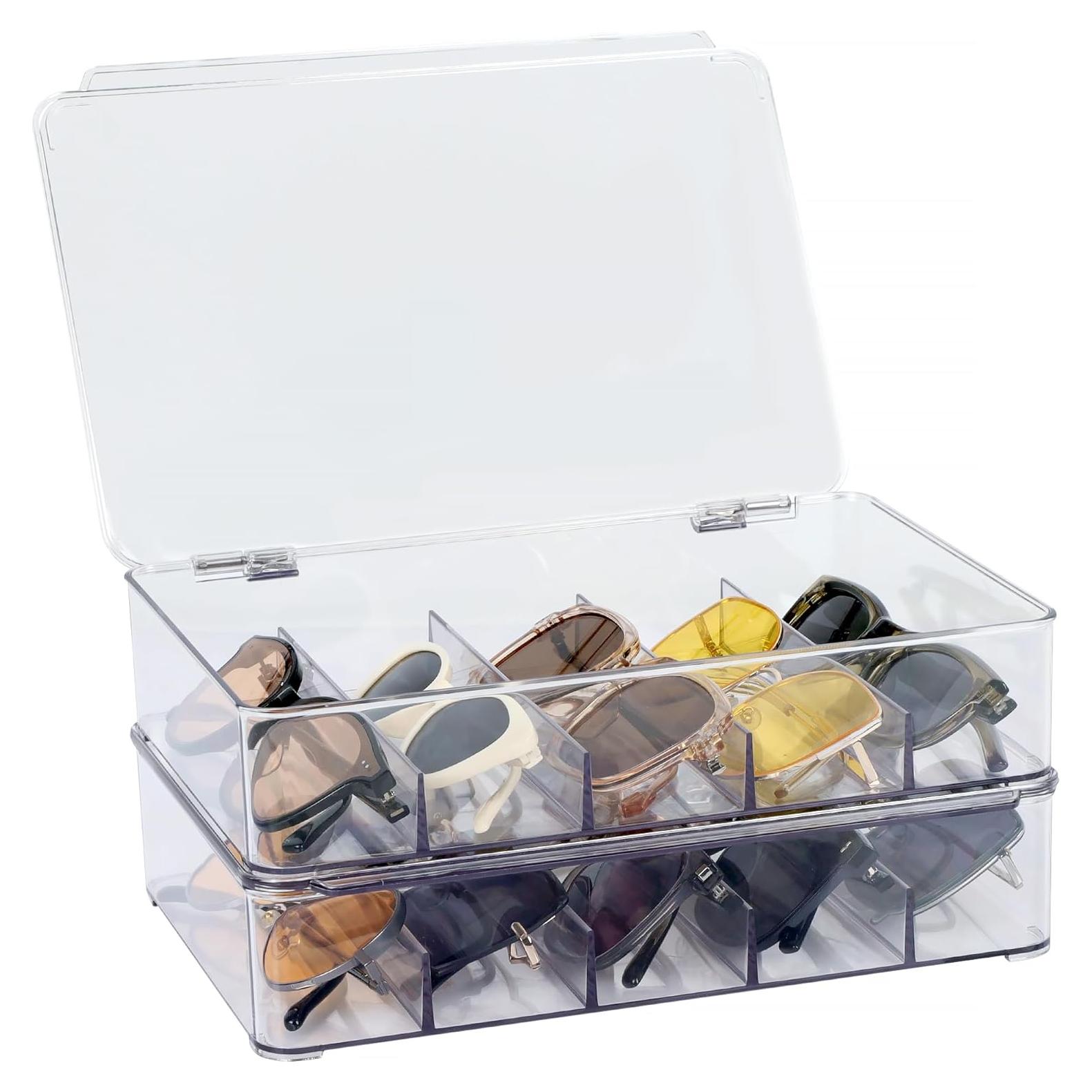 Organizador de Gafas FORUP, Estuche Apilable 5 Secciones