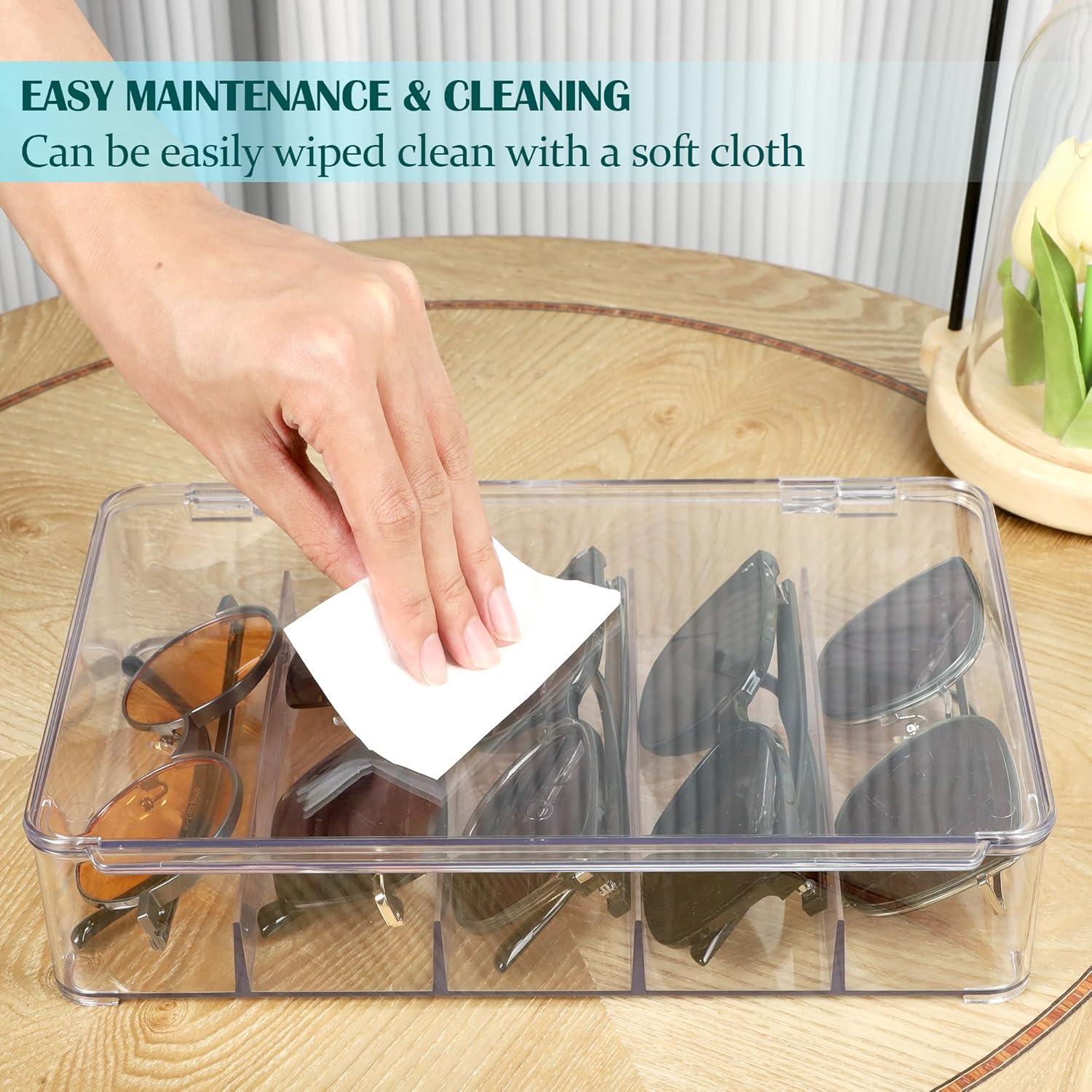 Organizador de Gafas FORUP, Estuche Apilable 5 Secciones