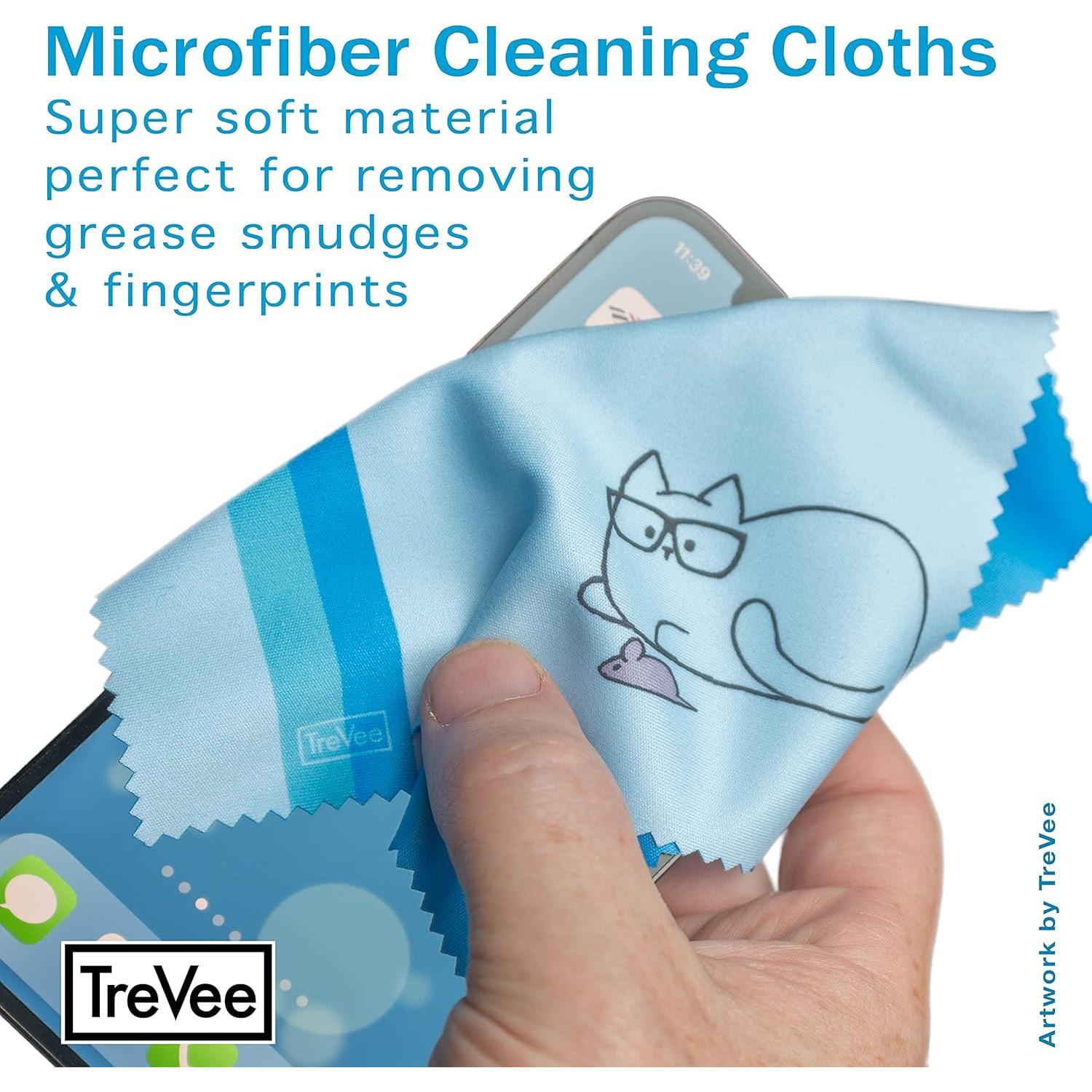 Paquete de 10 paños de microfibra TreVee 15x15cm multicolor