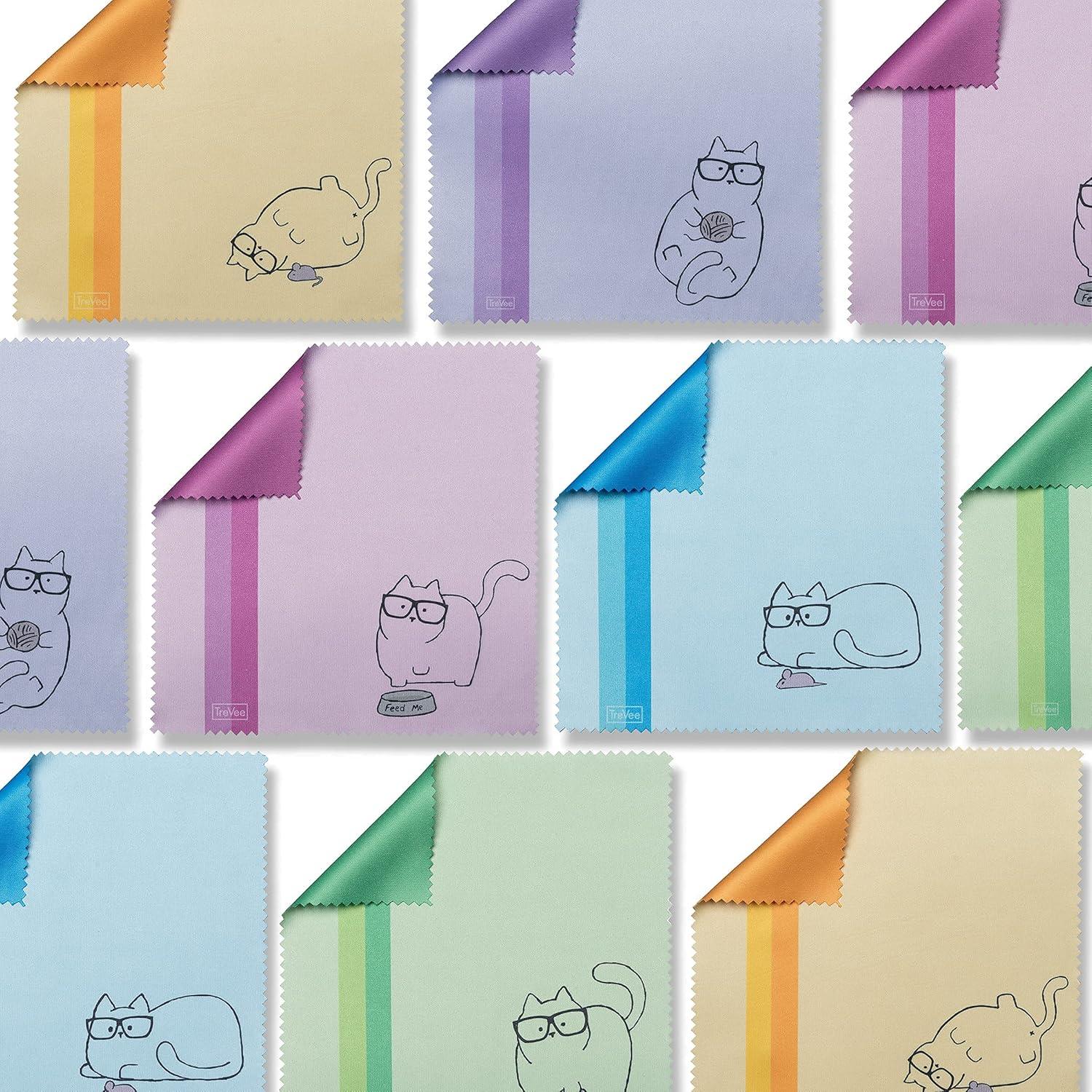 Paquete de 10 paños de microfibra TreVee 15x15cm multicolor