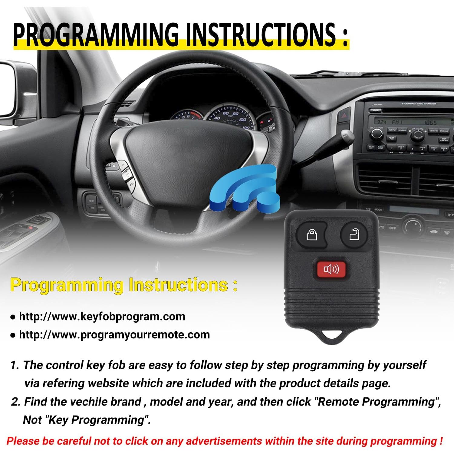 Control Remoto Ford Vurkcy CWTWB1U345 3 Botones Paquete 2