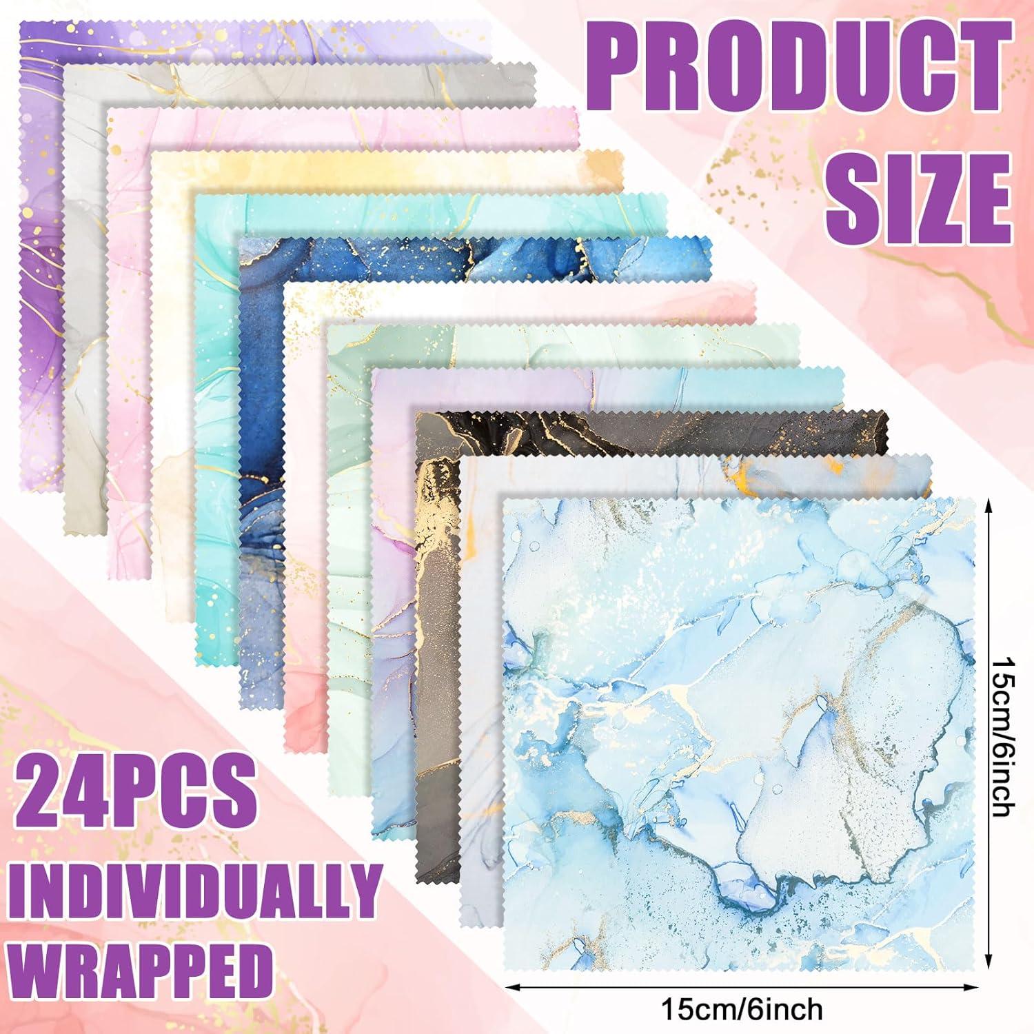 24 Paños de Microfibra para Limpieza de Gafas Copkim 15x15cm