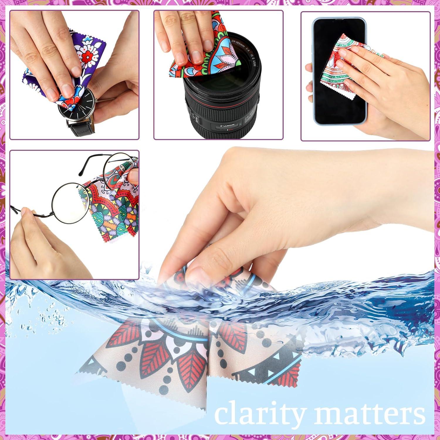 24 Paños de Microfibra para Gafas Copkim 15x15 cm