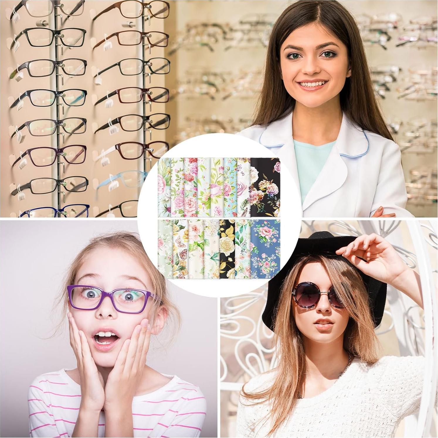 24 Paños de Limpieza de Gafas Copkim 15x15 cm Microfibra