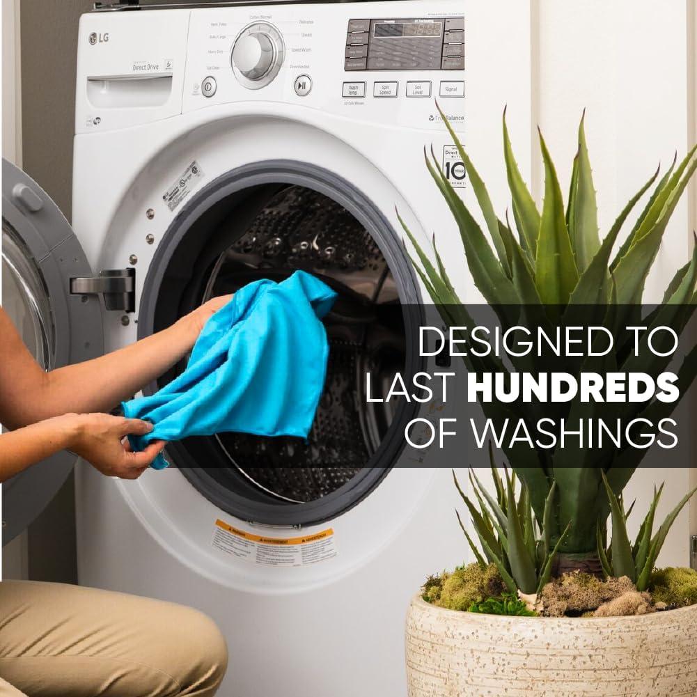 Paños de Limpieza de Vidrio Microfibra | 8 Piezas | Azul y Verde