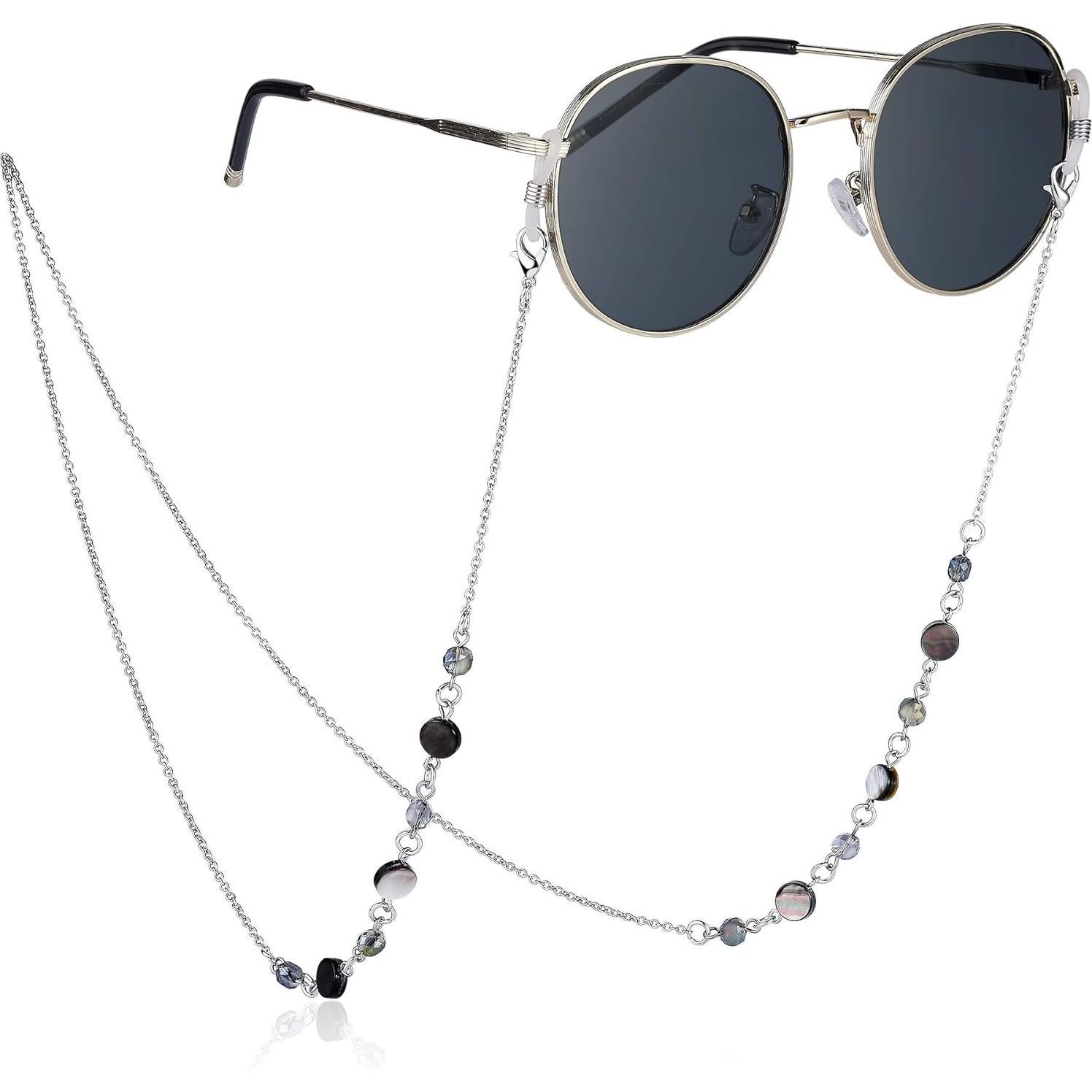 Cadena de Gafas Crimmy Soporte Cuello Mujeres Azul Plata
