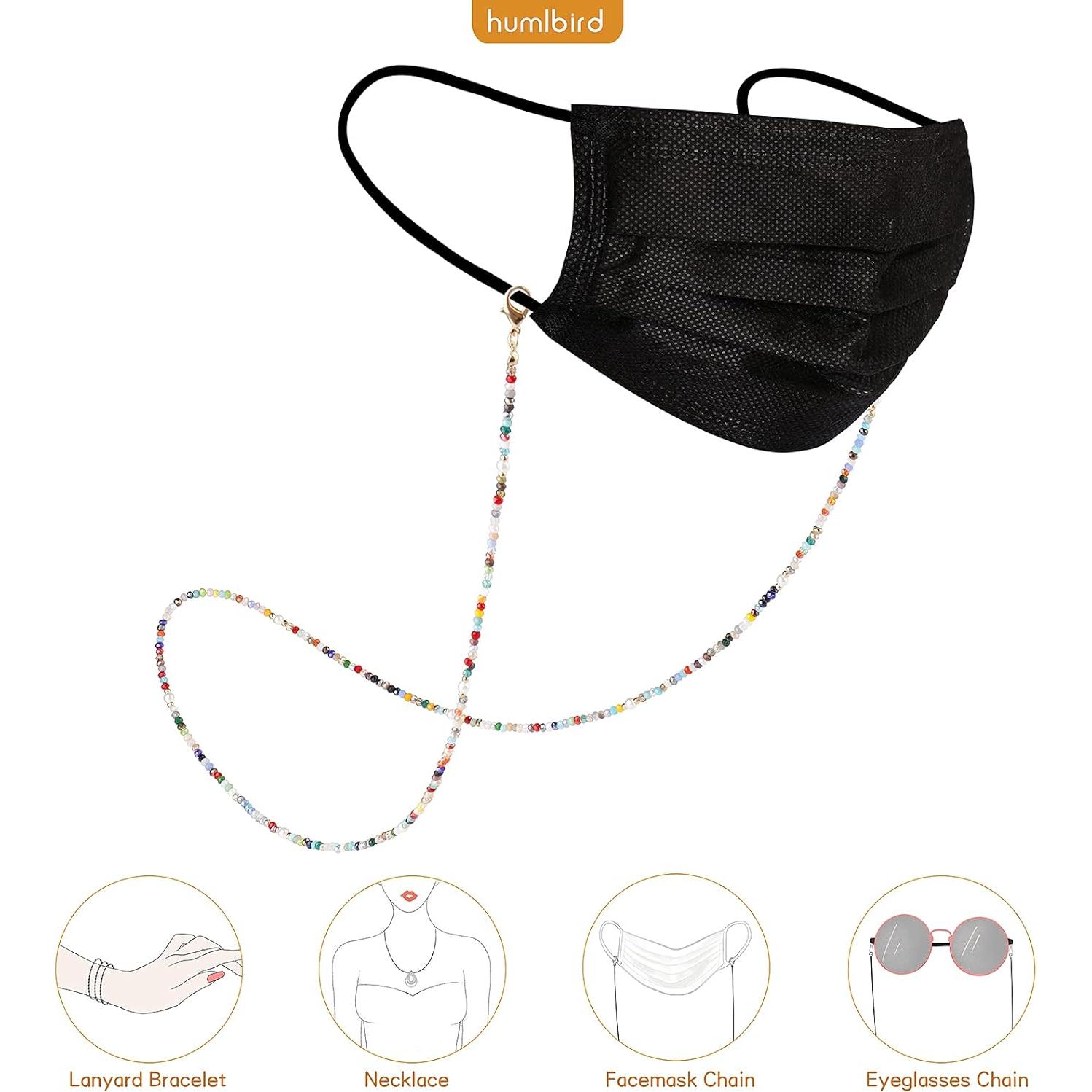 Cadena de Gafas Humlbird con Perlas y Cristales 75 cm