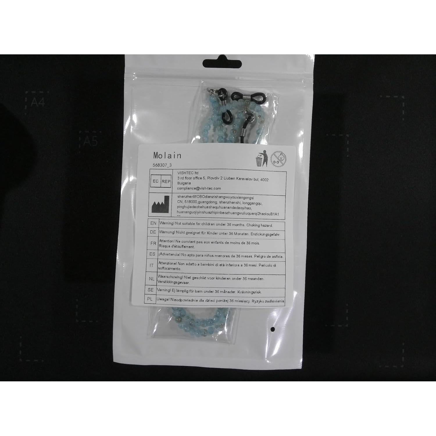 Cadena de Gafas Molain 70cm Cristal Sanador para Mujeres